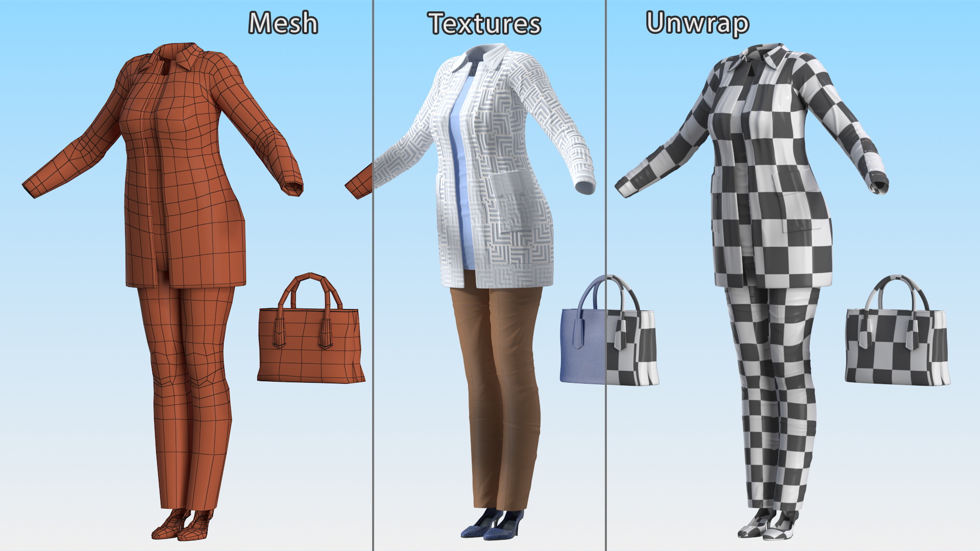 3D Casual Clothes Set for Women model