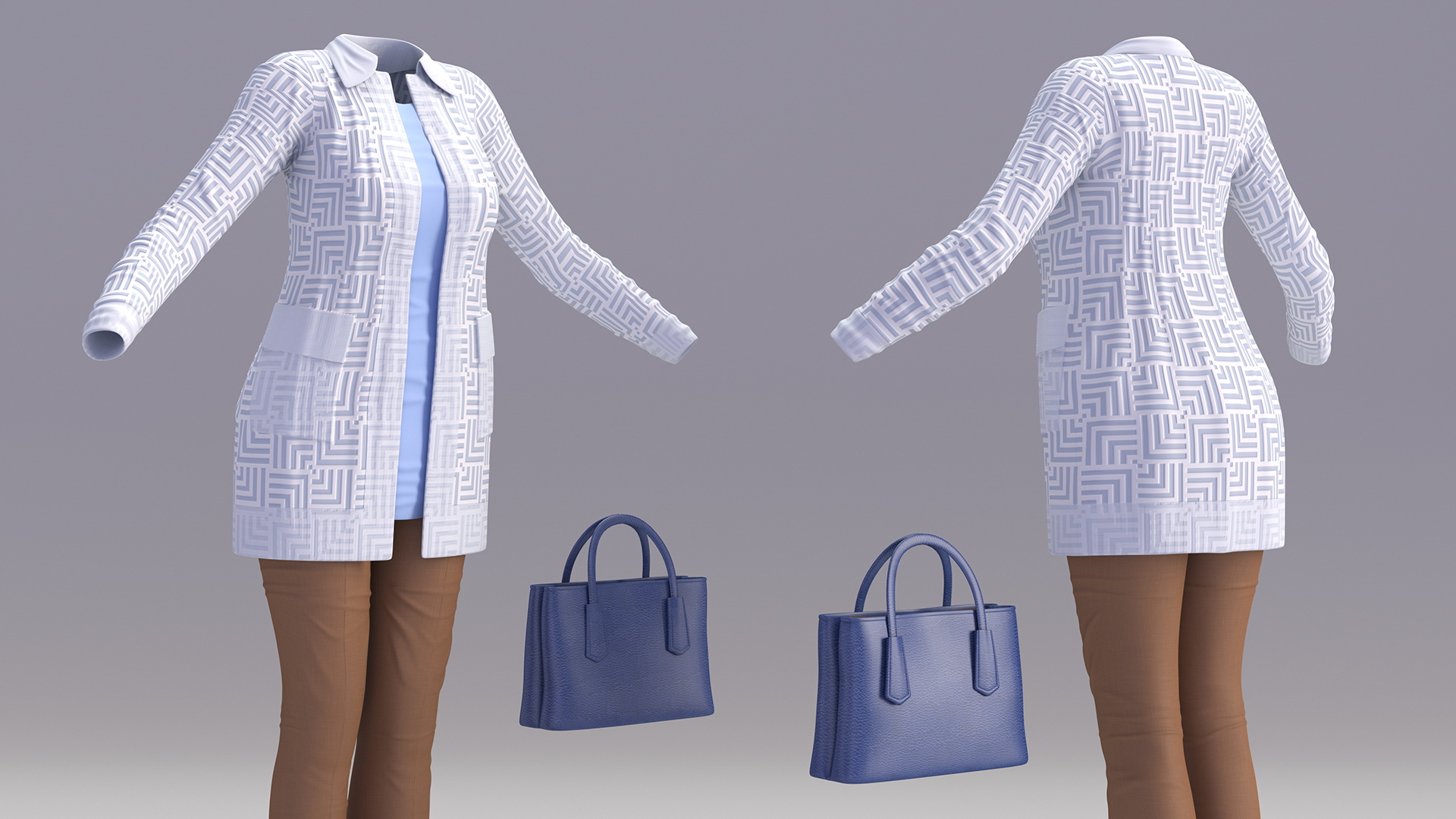 3D Casual Clothes Set for Women model