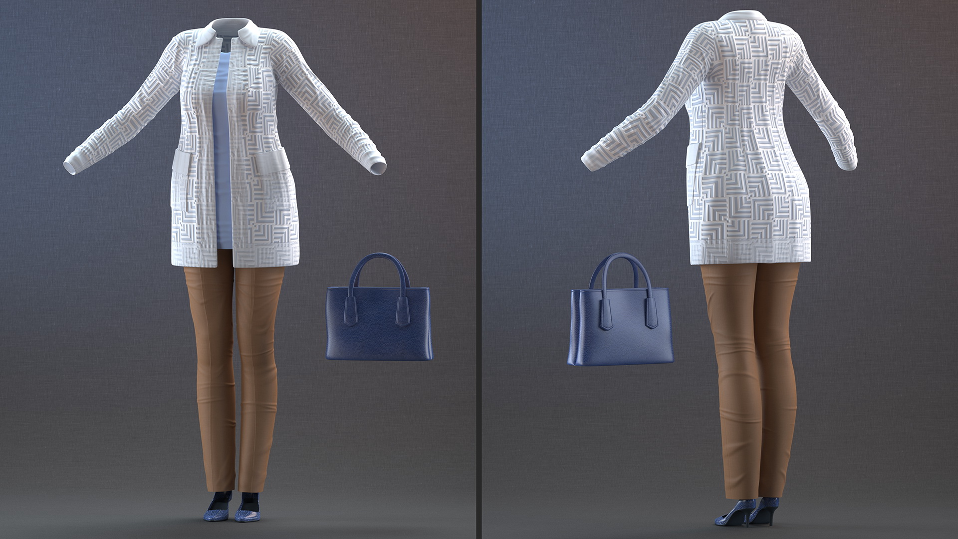 3D Casual Clothes Set for Women model