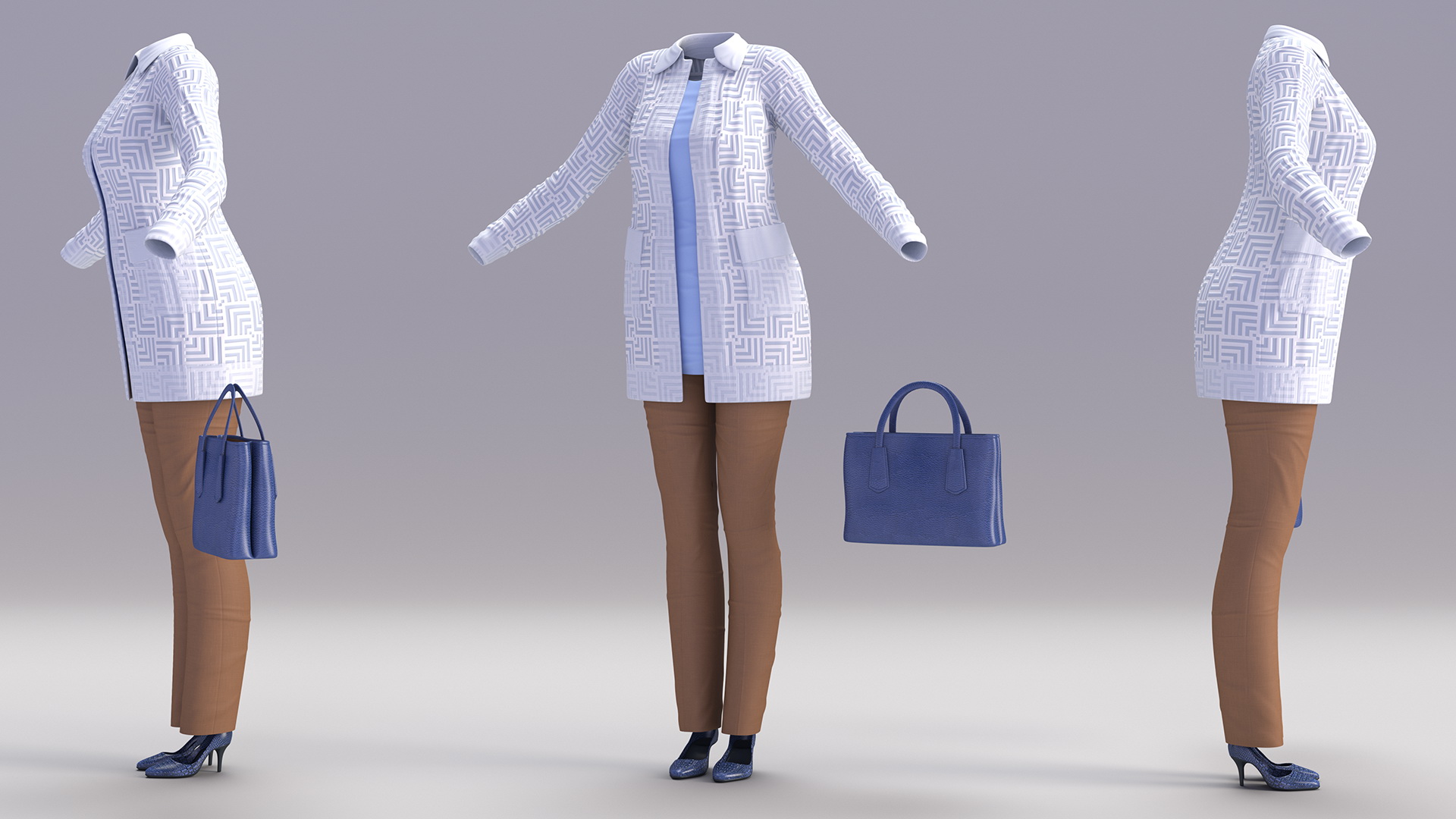 3D Casual Clothes Set for Women model
