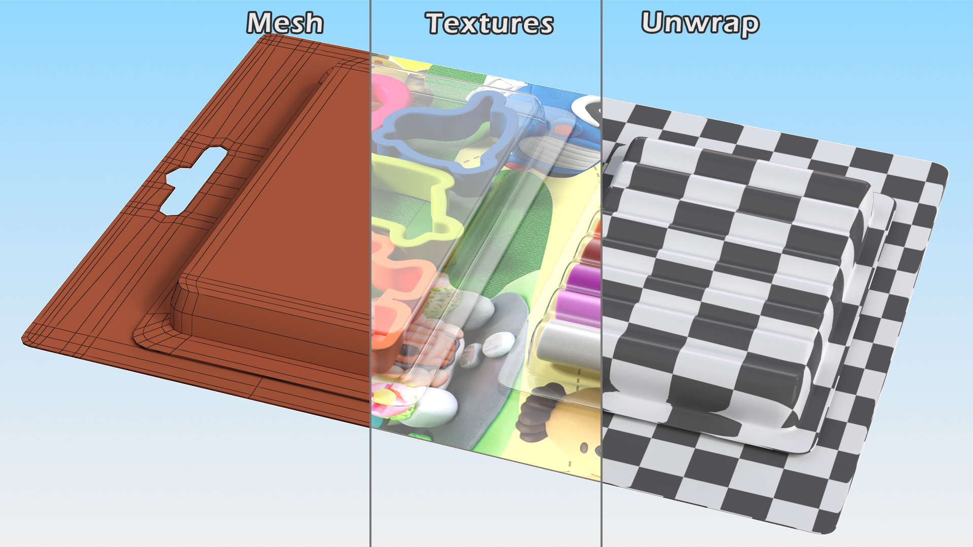 3D Multi Coloured Modelling Clay Blister Set