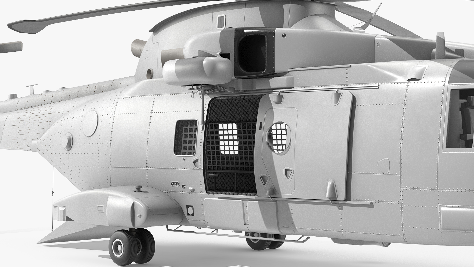 3D Multipurpose Medium Transport Helicopter Rigged for Cinema 4D