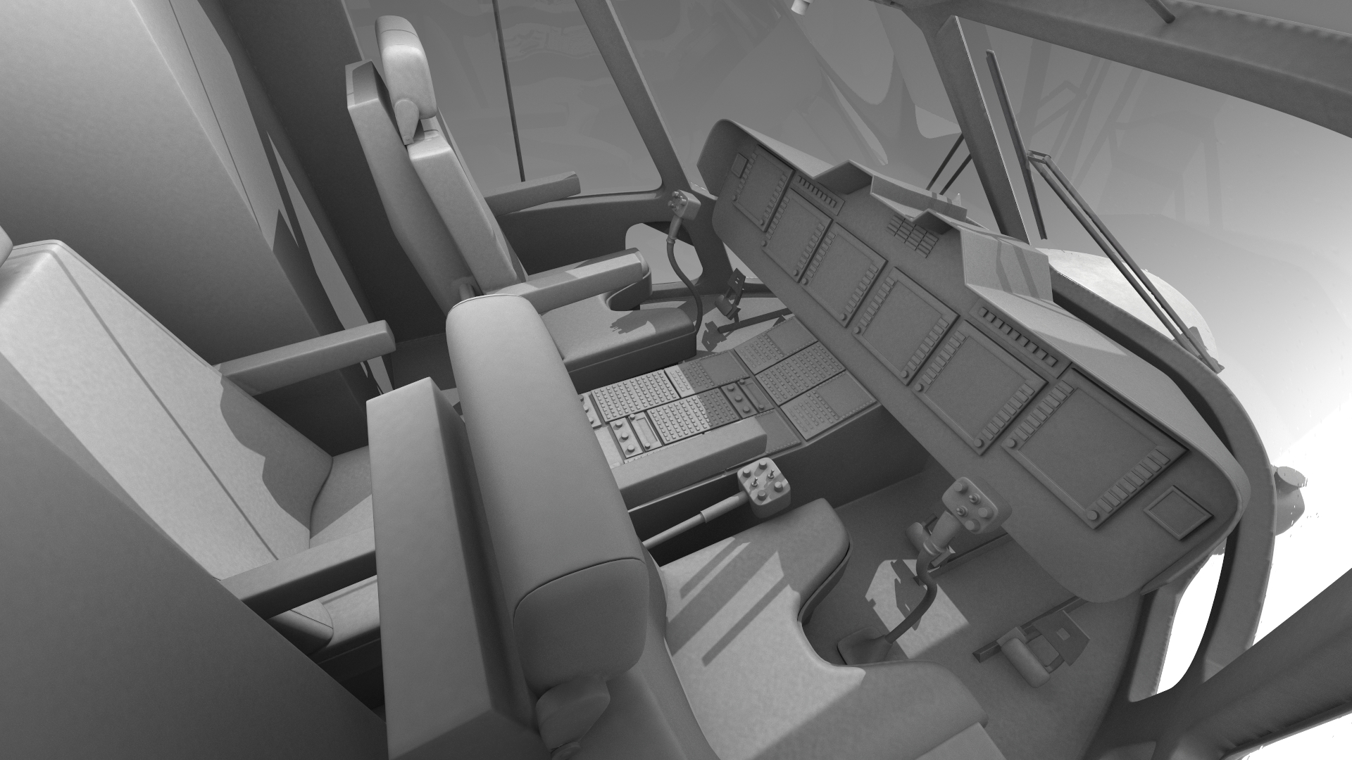 3D Multipurpose Medium Transport Helicopter Rigged for Cinema 4D