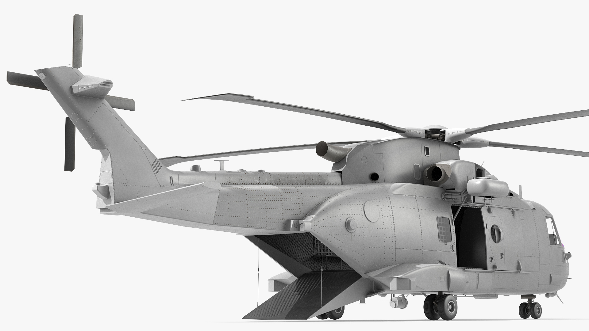3D Multipurpose Medium Transport Helicopter Rigged for Cinema 4D