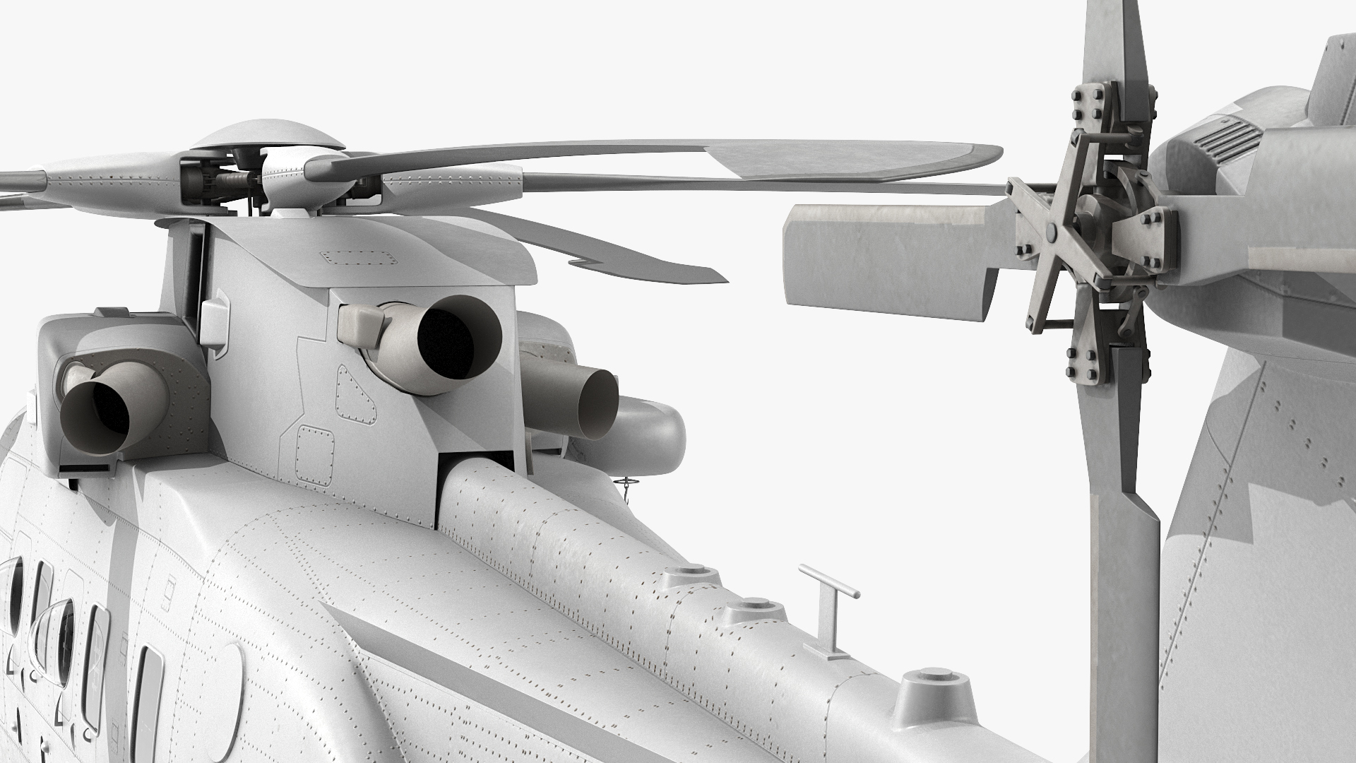3D Multipurpose Medium Transport Helicopter Rigged for Cinema 4D
