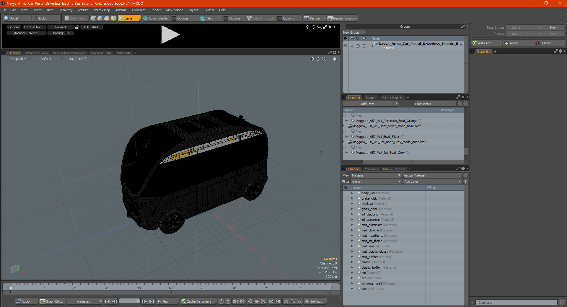 Navya Arma Car Postal Driverless Electric Bus Exterior Only 3D model