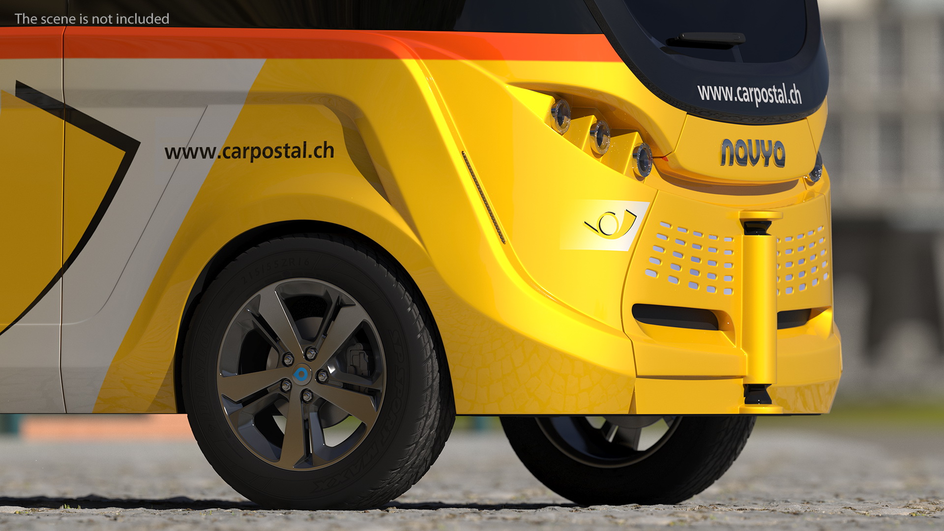Navya Arma Car Postal Driverless Electric Bus Exterior Only 3D model