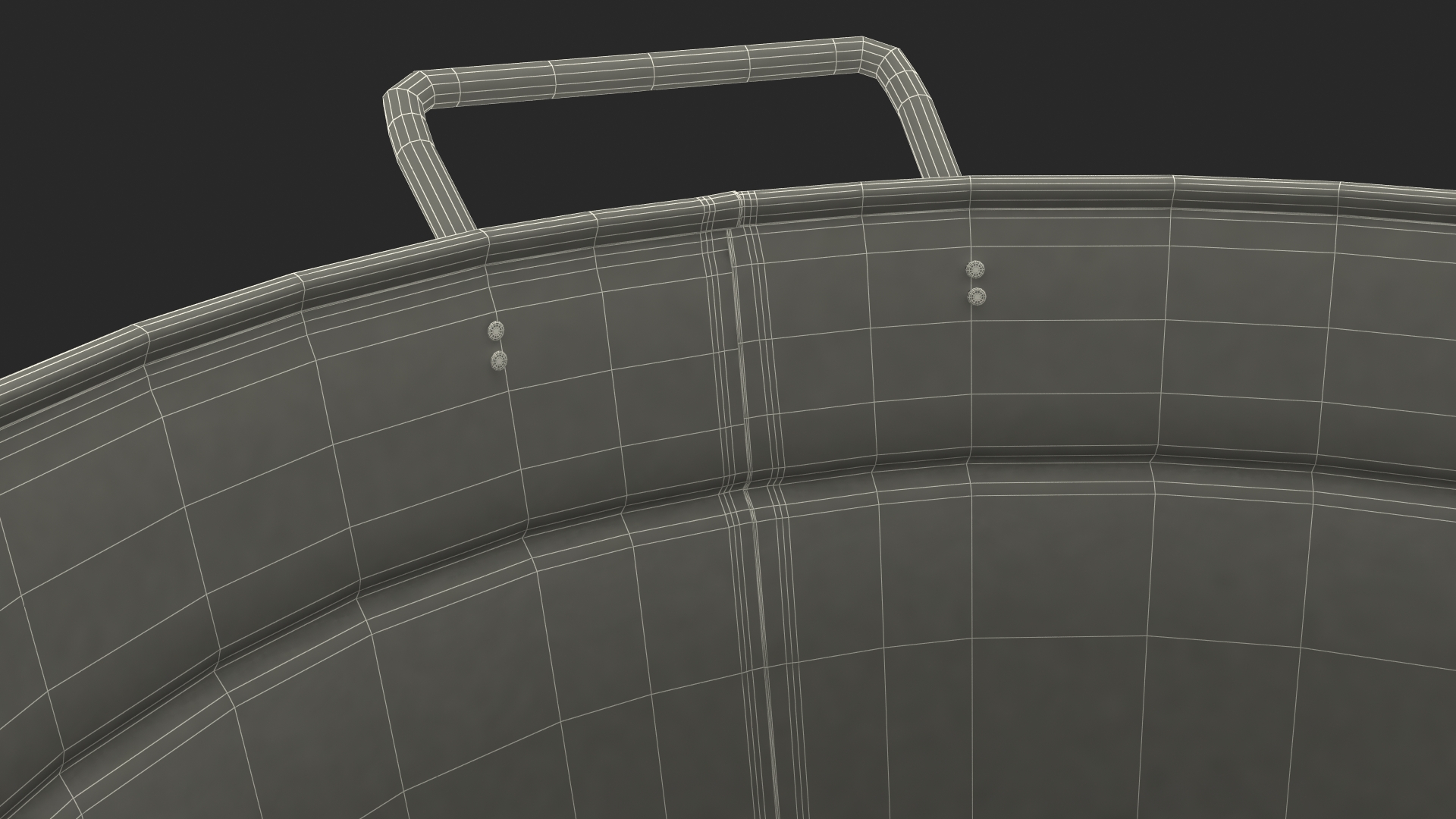 3D Large Rusty Steel Oval Tub
