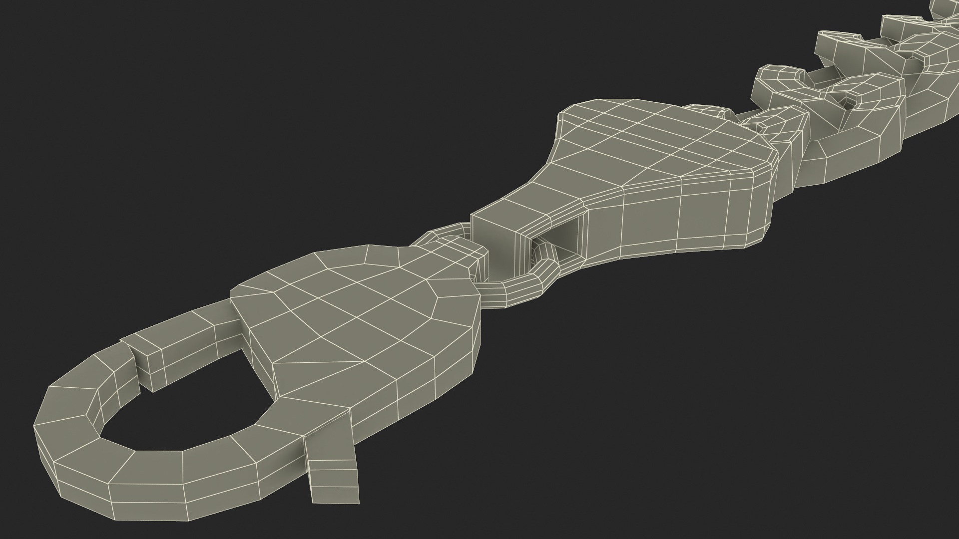 Golden Curb Chain 3D