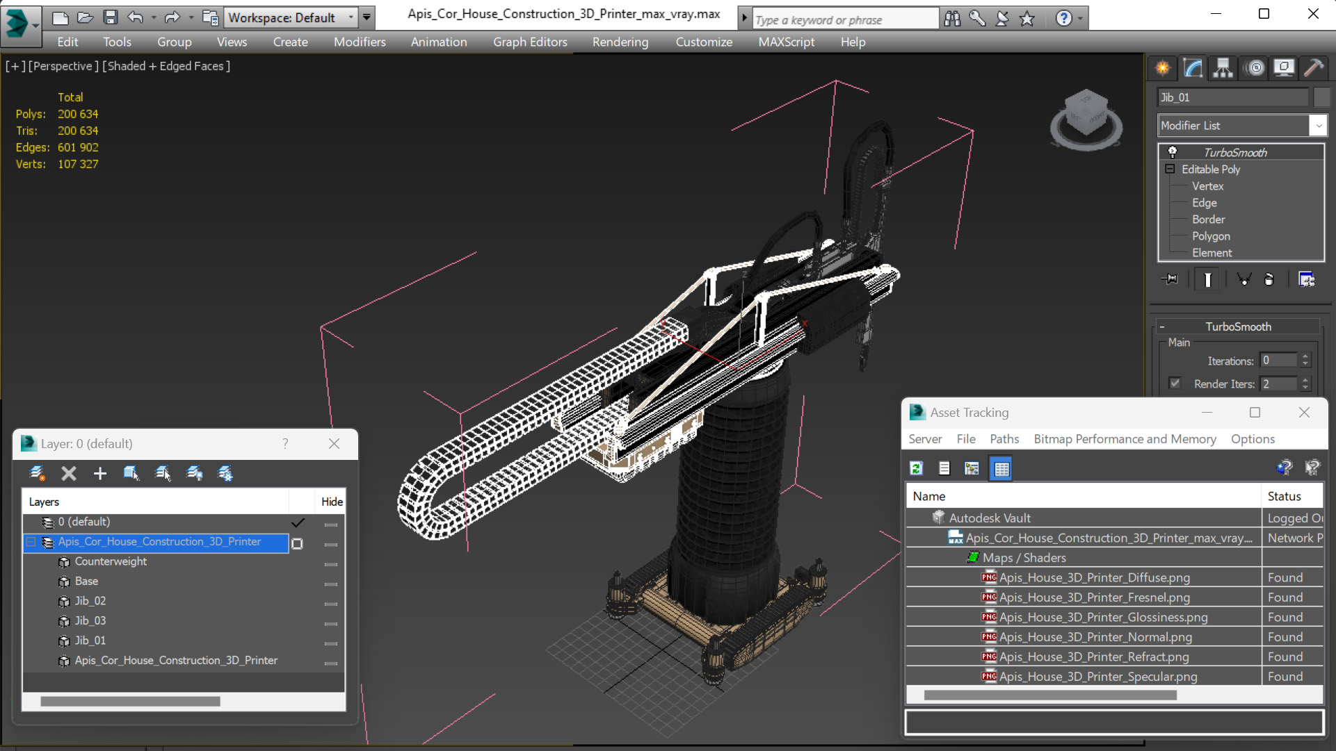 3D Apis Cor House Construction 3D Printer model