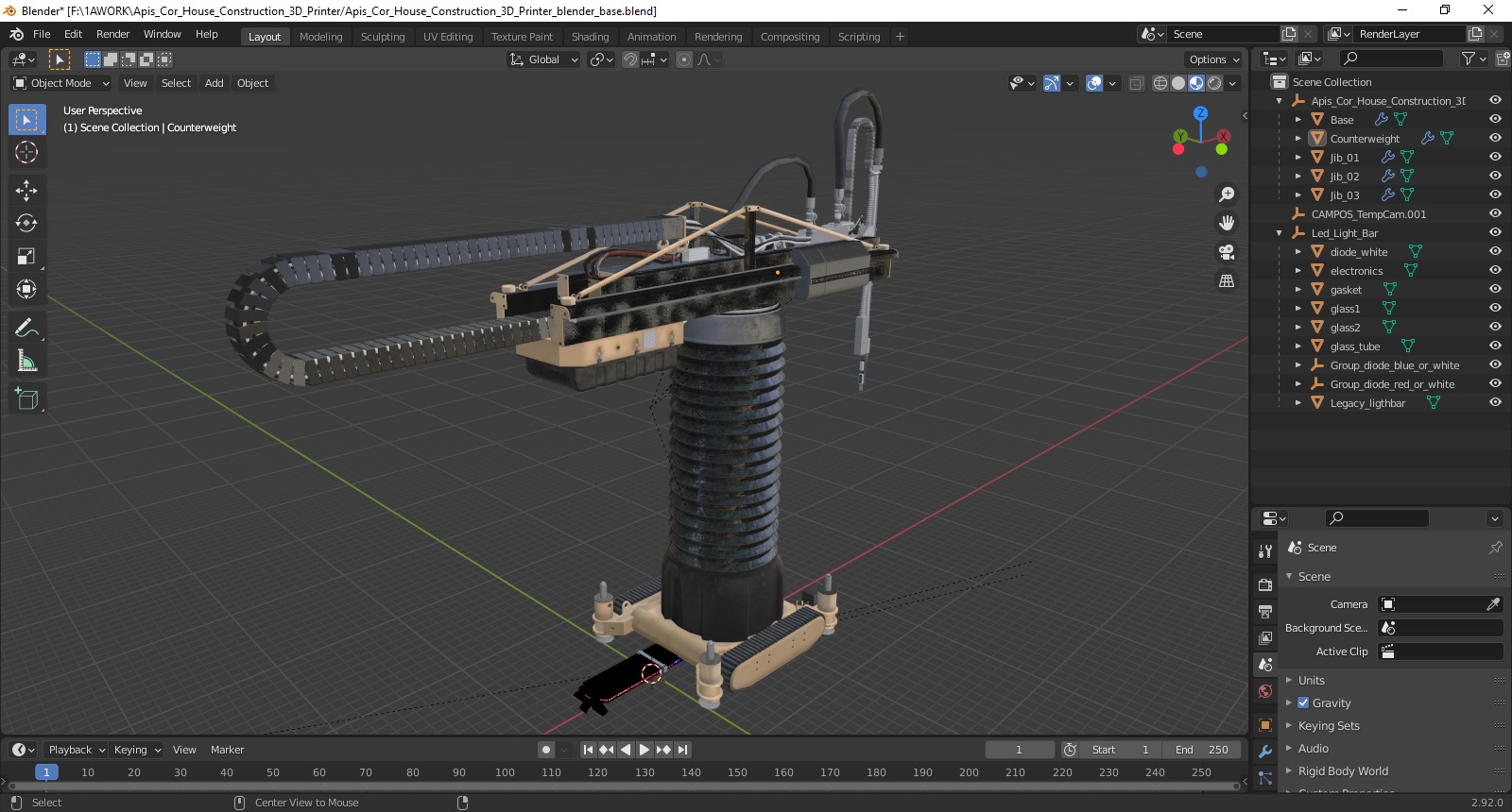 3D Apis Cor House Construction 3D Printer model