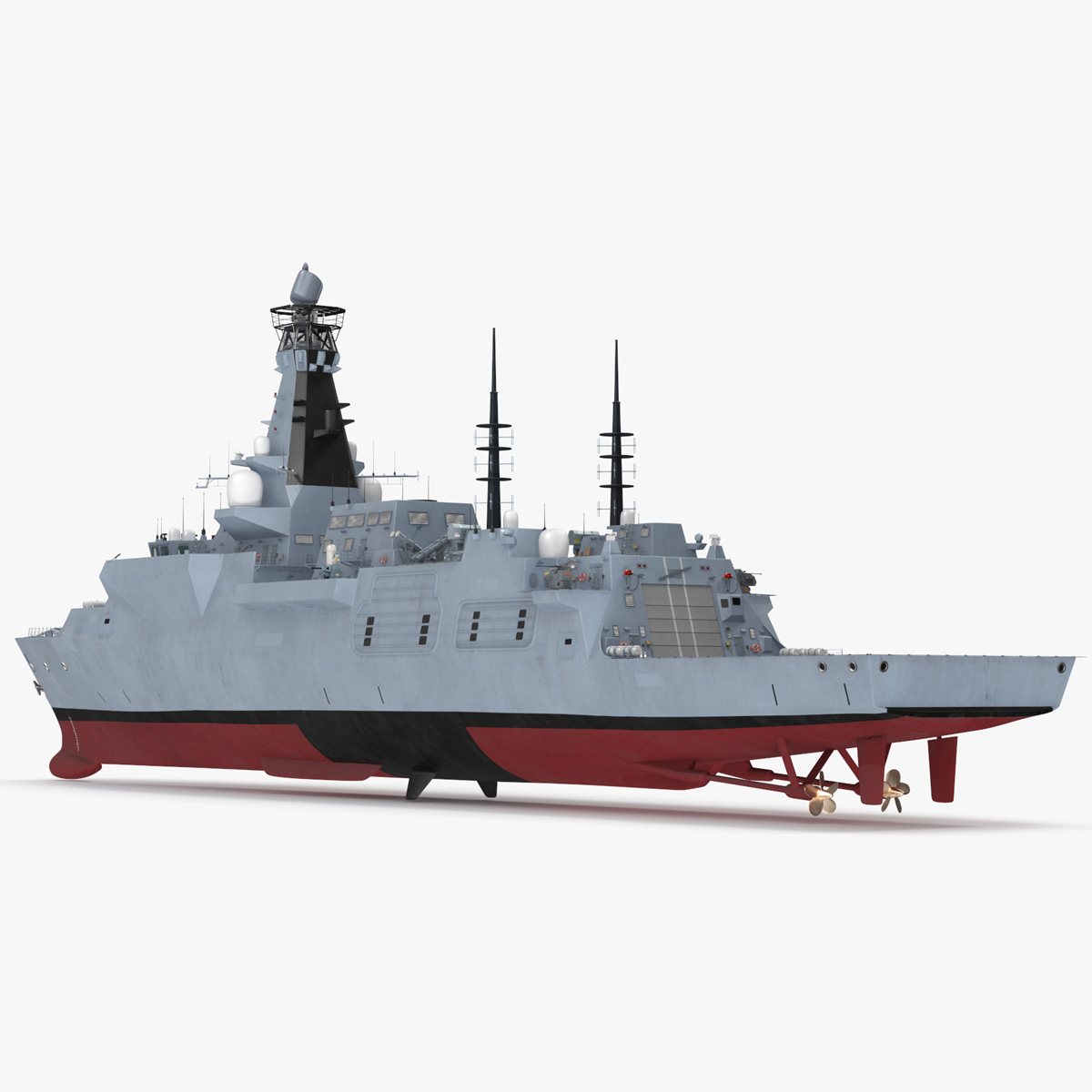 Type 26 Global Combat Ship Rigged for Cinema 4D 3D