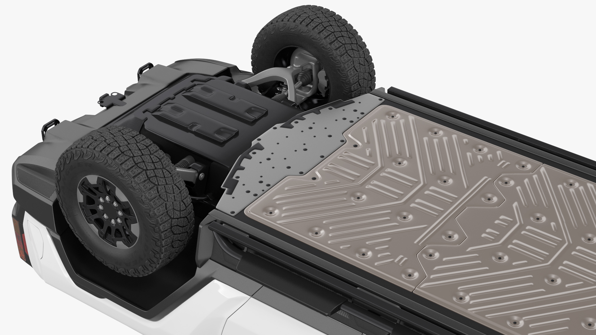 GMC Hummer EV PICKUP Lights Off Rigged for Maya 3D