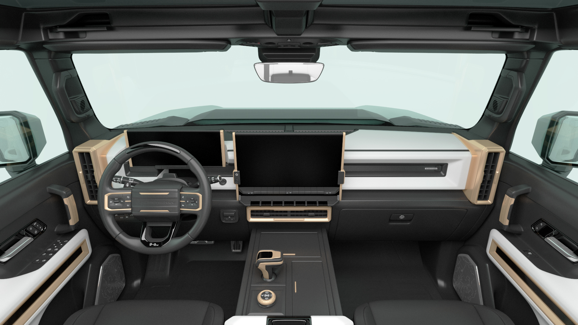 GMC Hummer EV PICKUP Lights Off Rigged for Maya 3D