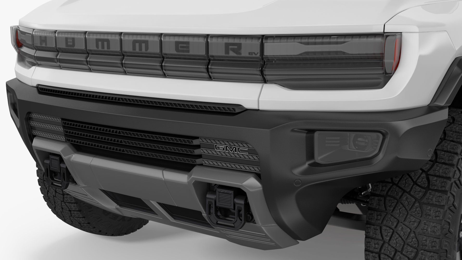 GMC Hummer EV PICKUP Lights Off Rigged for Maya 3D