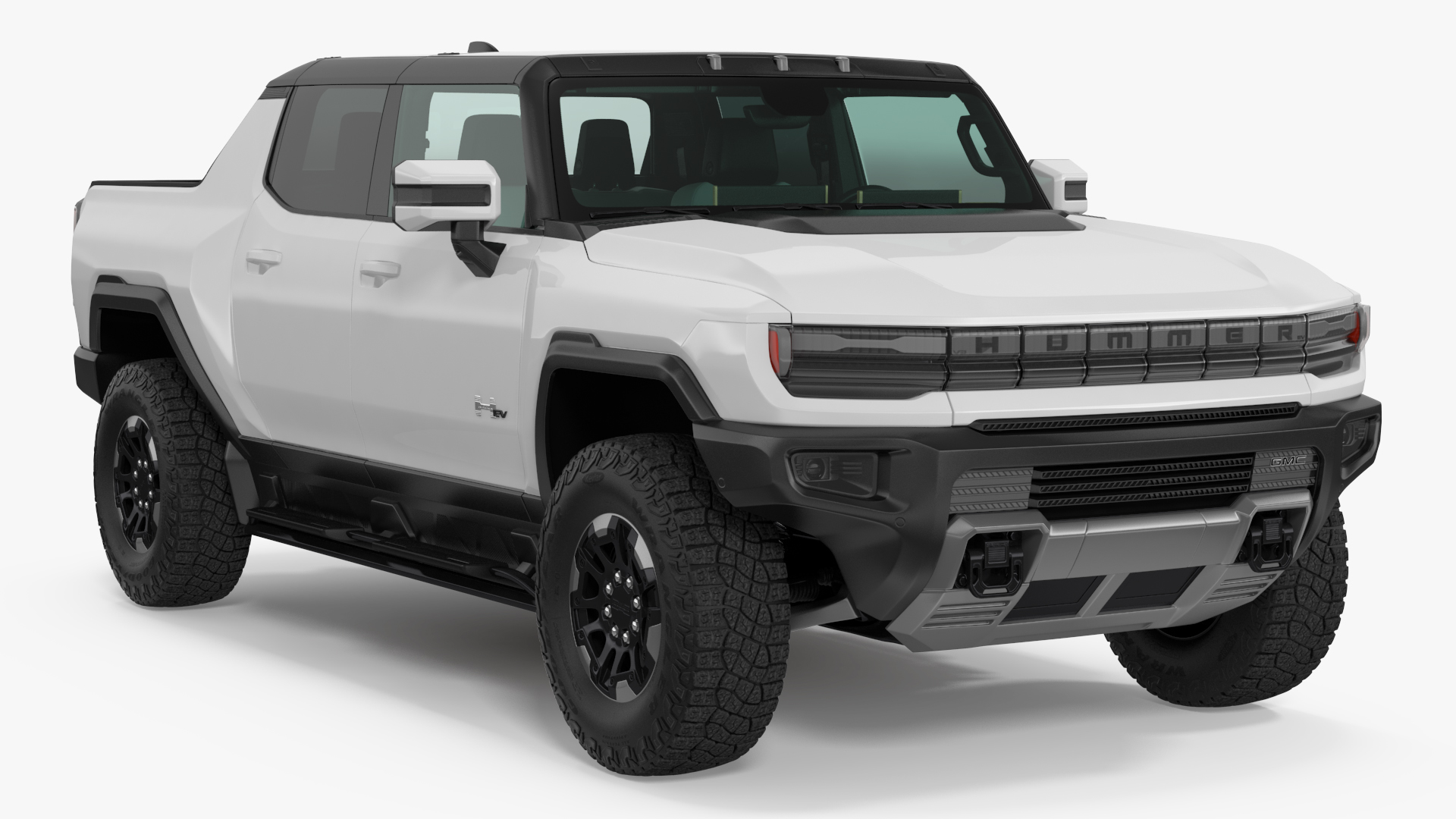 GMC Hummer EV PICKUP Lights Off Rigged for Maya 3D