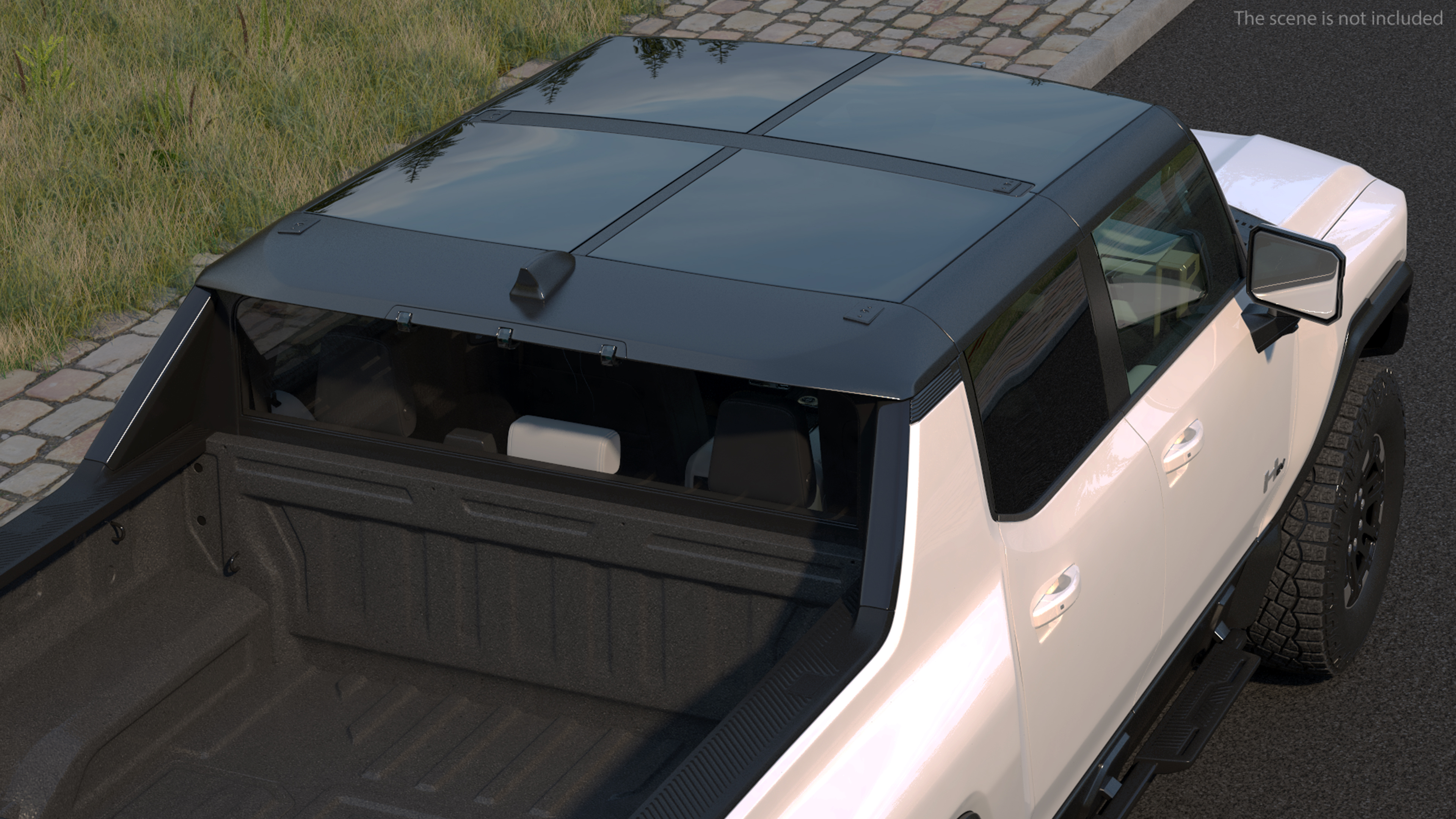 GMC Hummer EV PICKUP Lights Off Rigged for Maya 3D