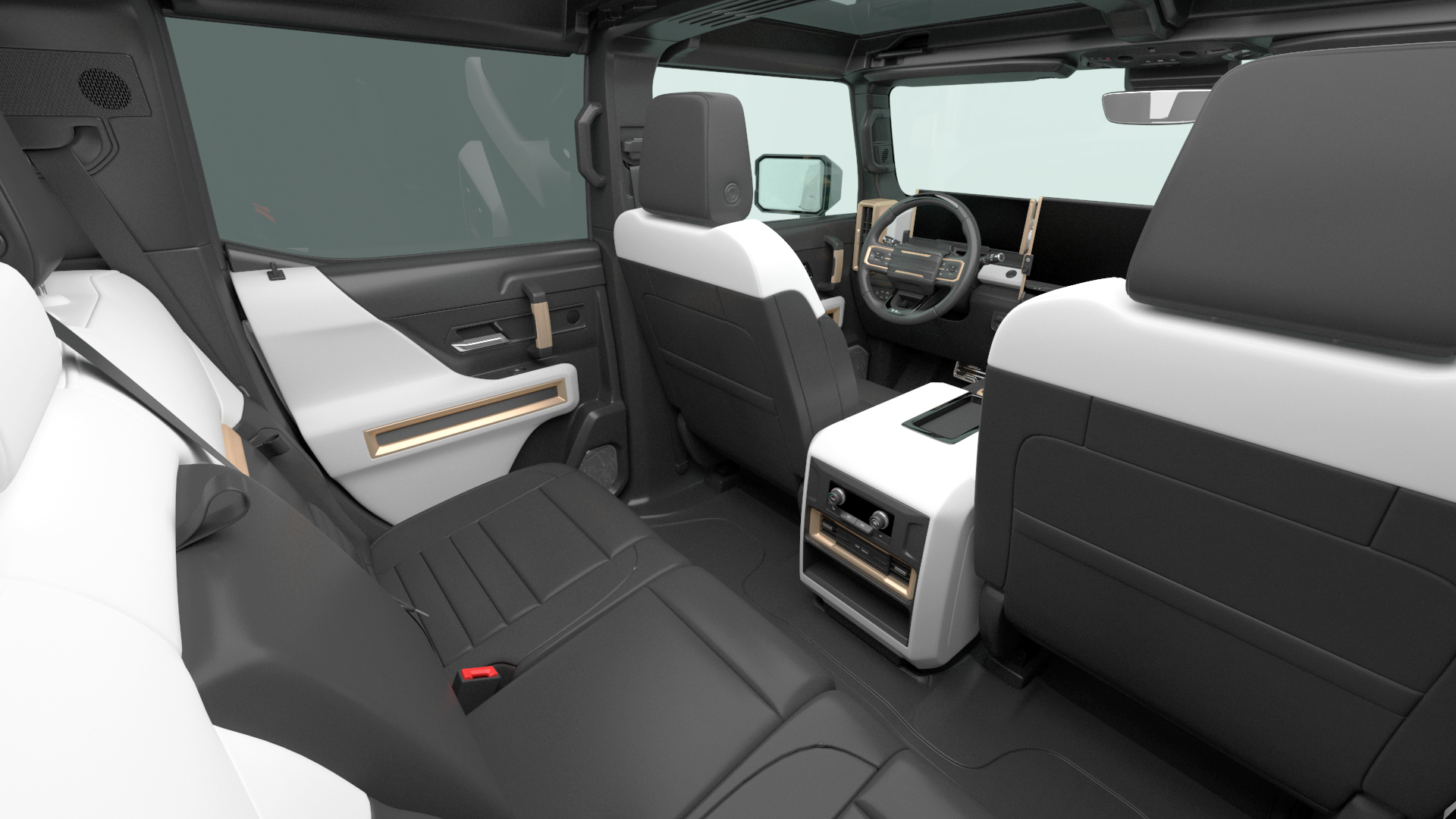 GMC Hummer EV PICKUP Lights Off Rigged for Maya 3D