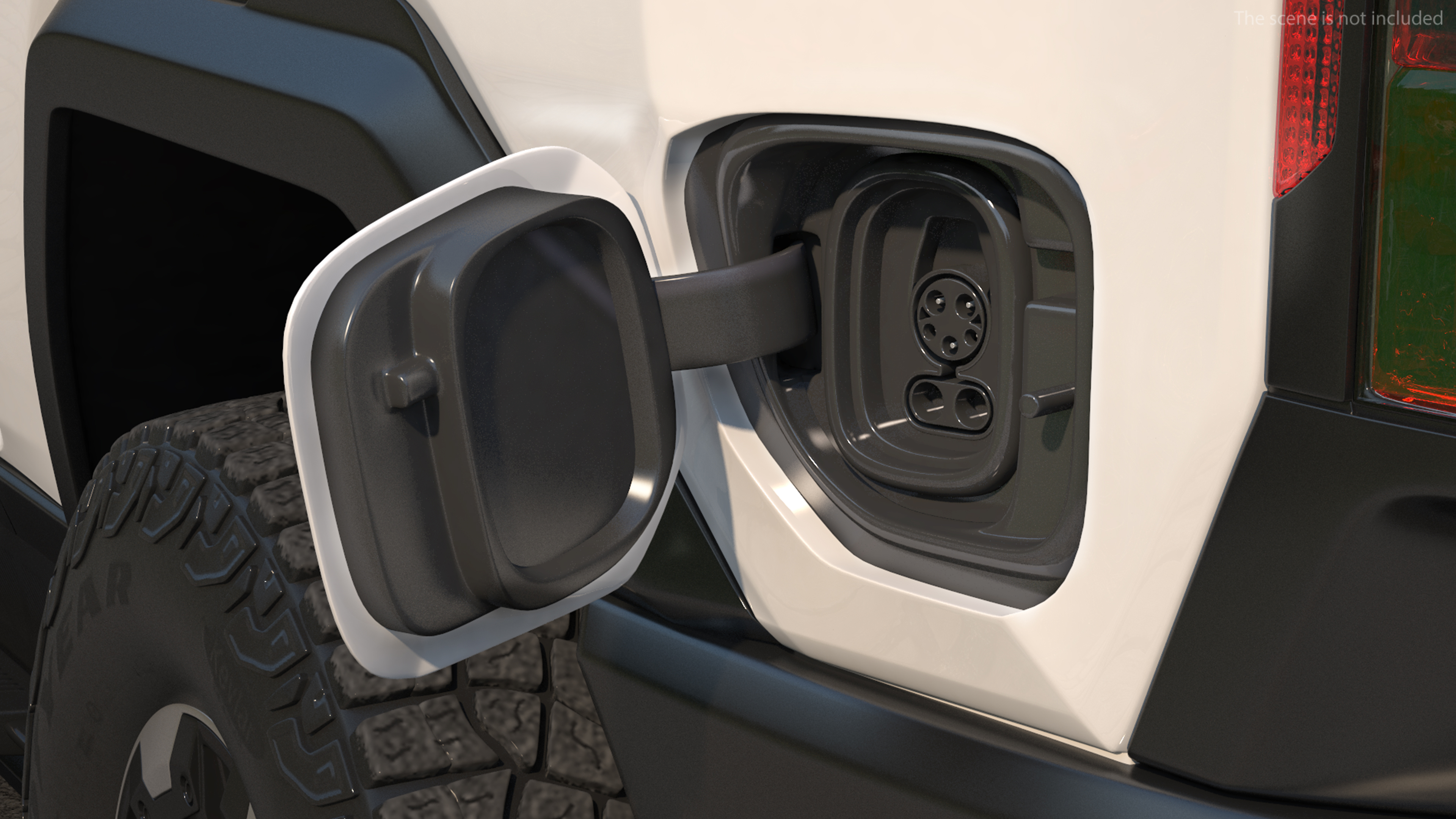 GMC Hummer EV PICKUP Lights Off Rigged for Maya 3D