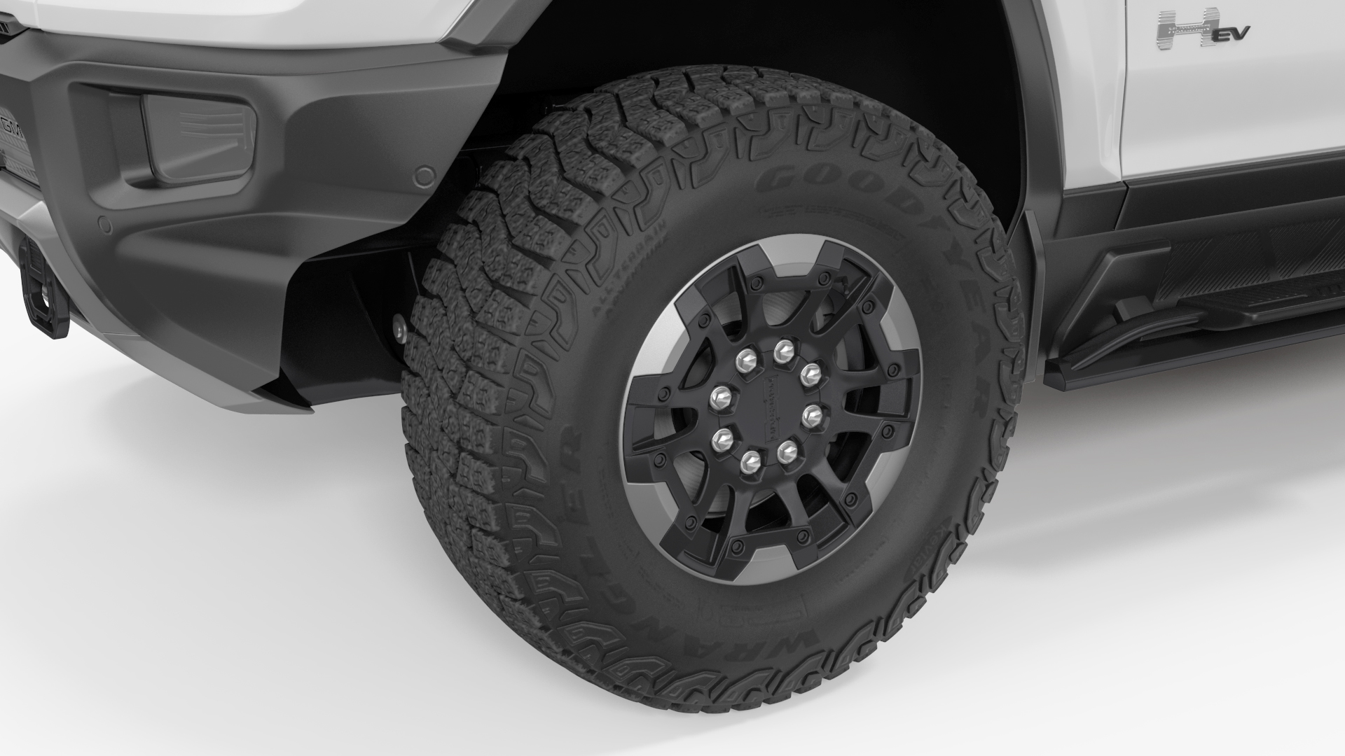 GMC Hummer EV PICKUP Lights Off Rigged for Maya 3D
