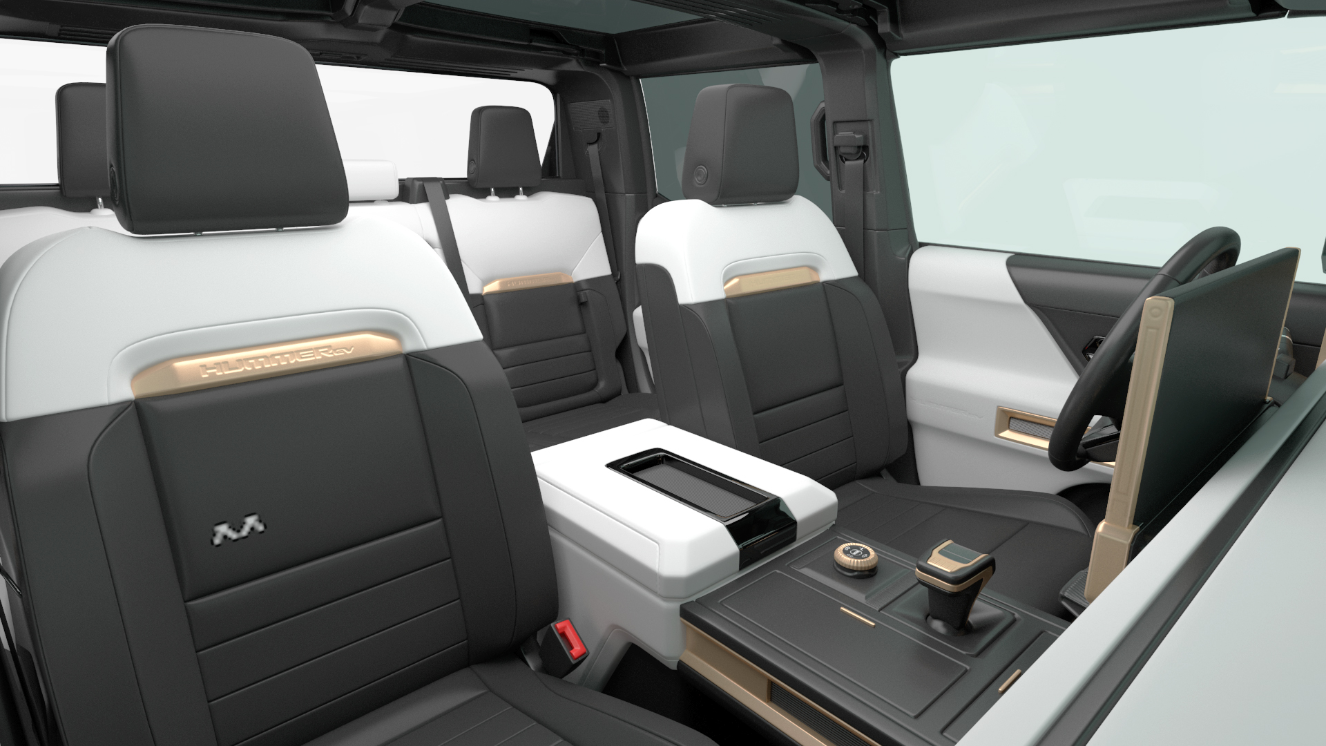 GMC Hummer EV PICKUP Lights Off Rigged for Maya 3D