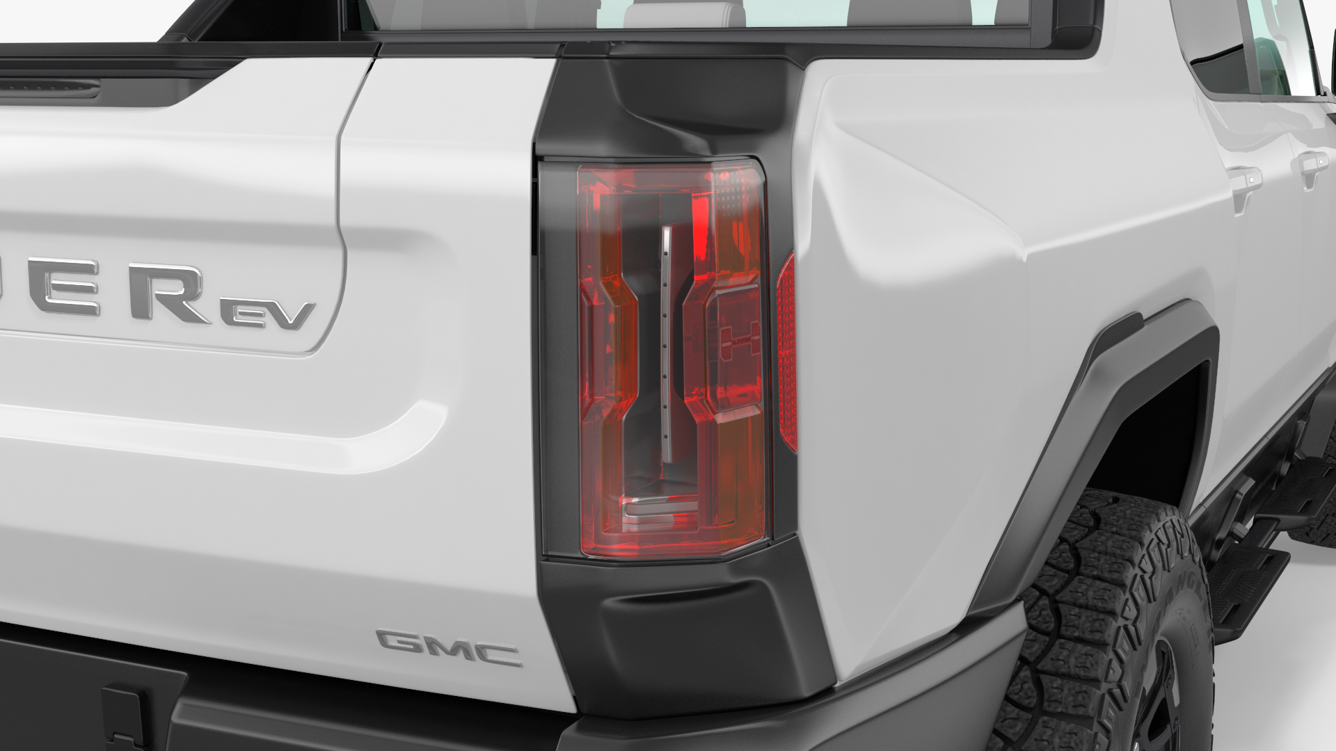 GMC Hummer EV PICKUP Lights Off Rigged for Maya 3D