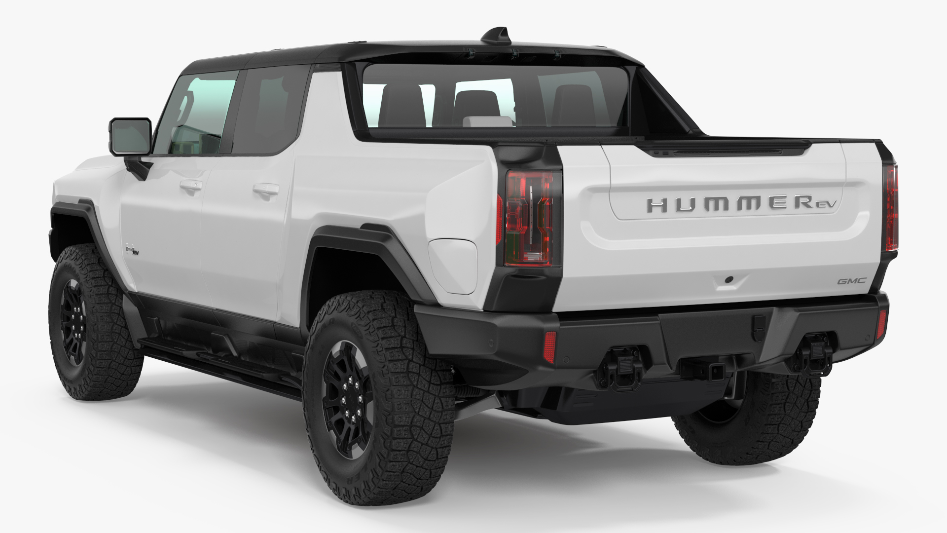 GMC Hummer EV PICKUP Lights Off Rigged for Maya 3D