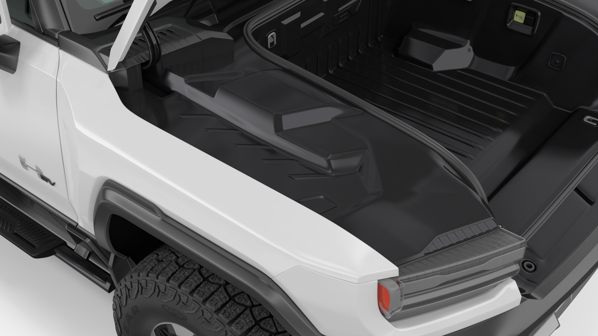 GMC Hummer EV PICKUP Lights Off Rigged for Maya 3D