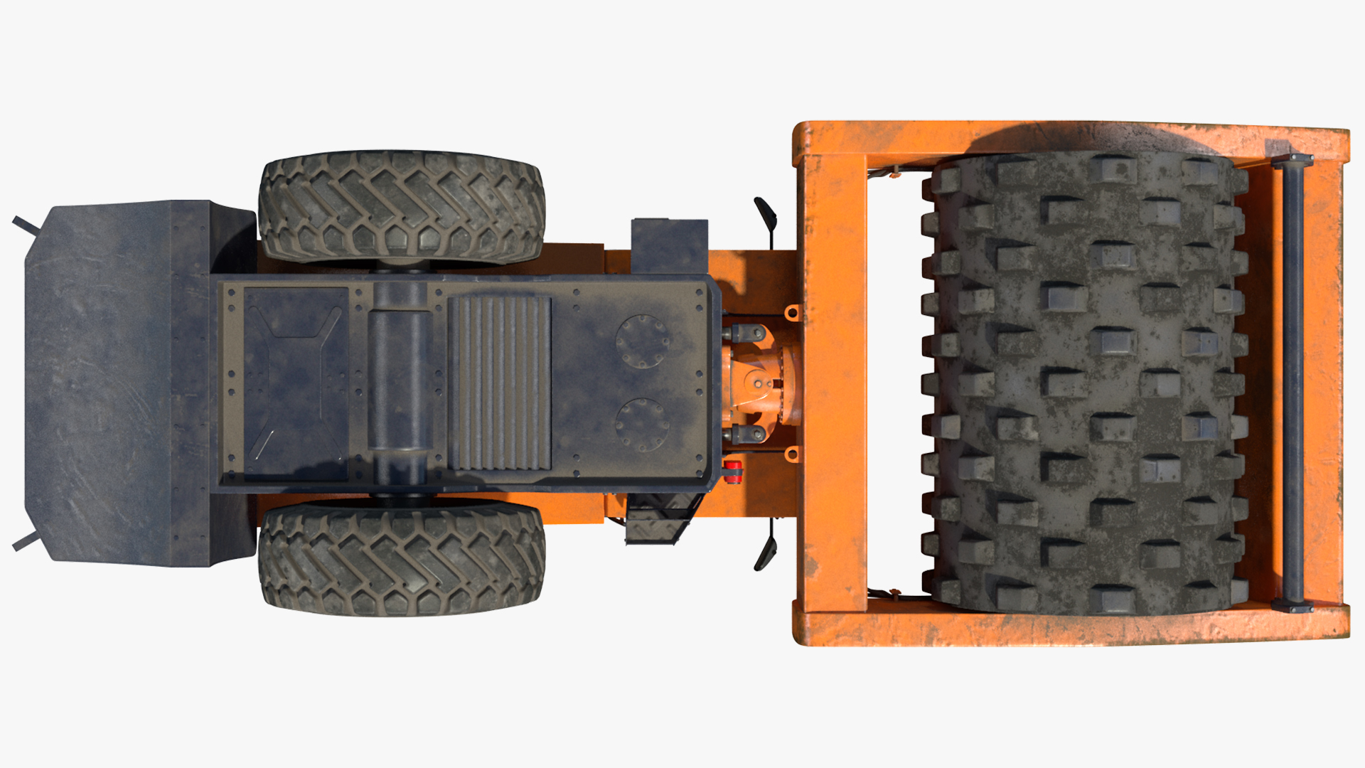 3D model Single Drum Compactor Vehicle Dirty