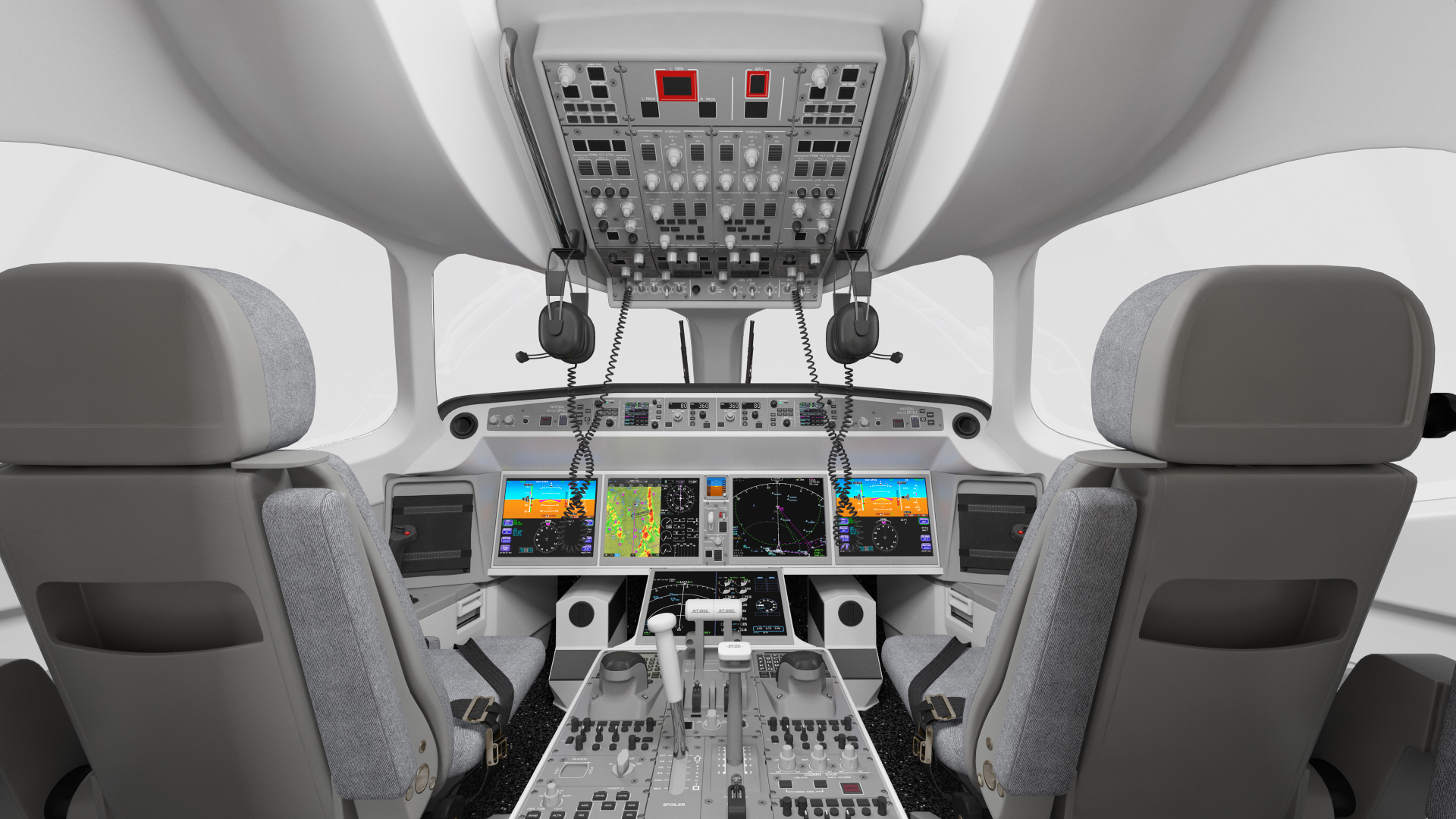 3D model Airbus A220 300 Detailed Interior Rigged