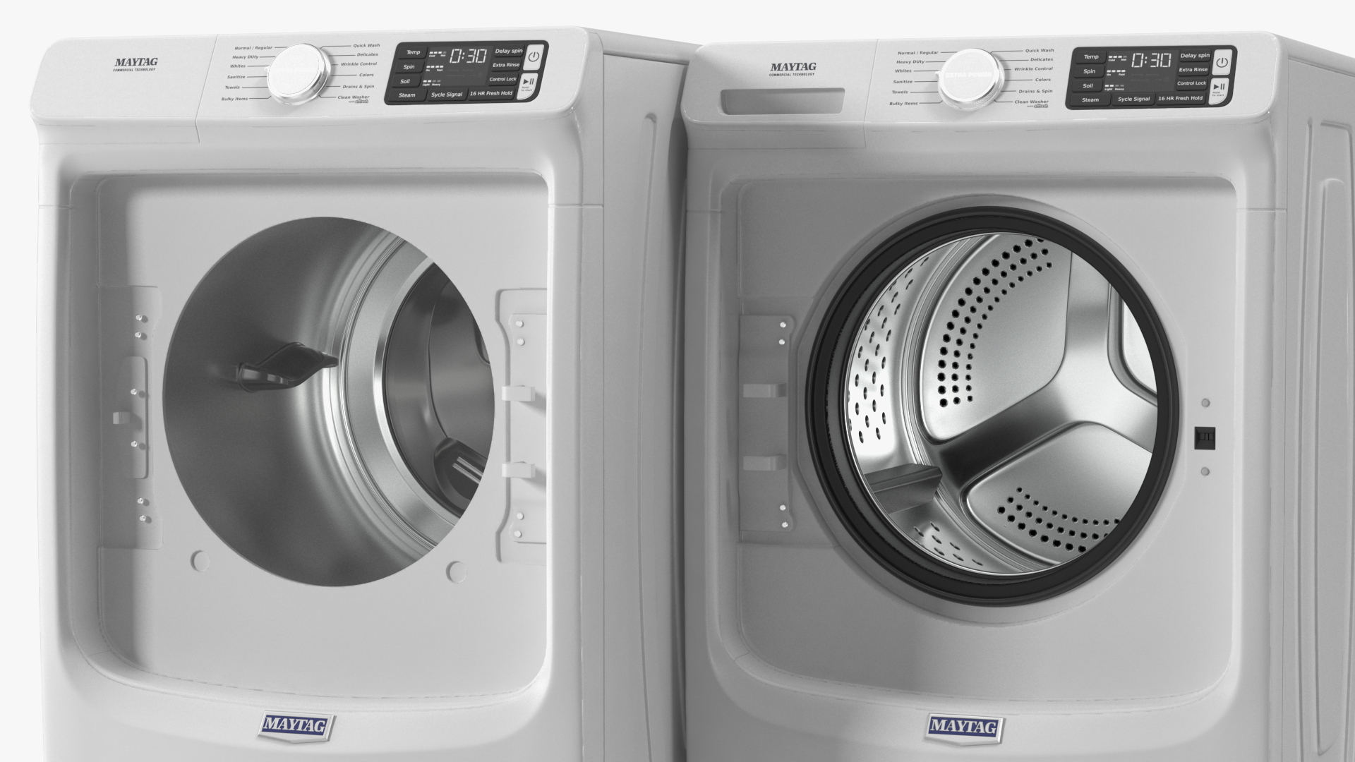 3D Maytag Washer and Dryer Set White model