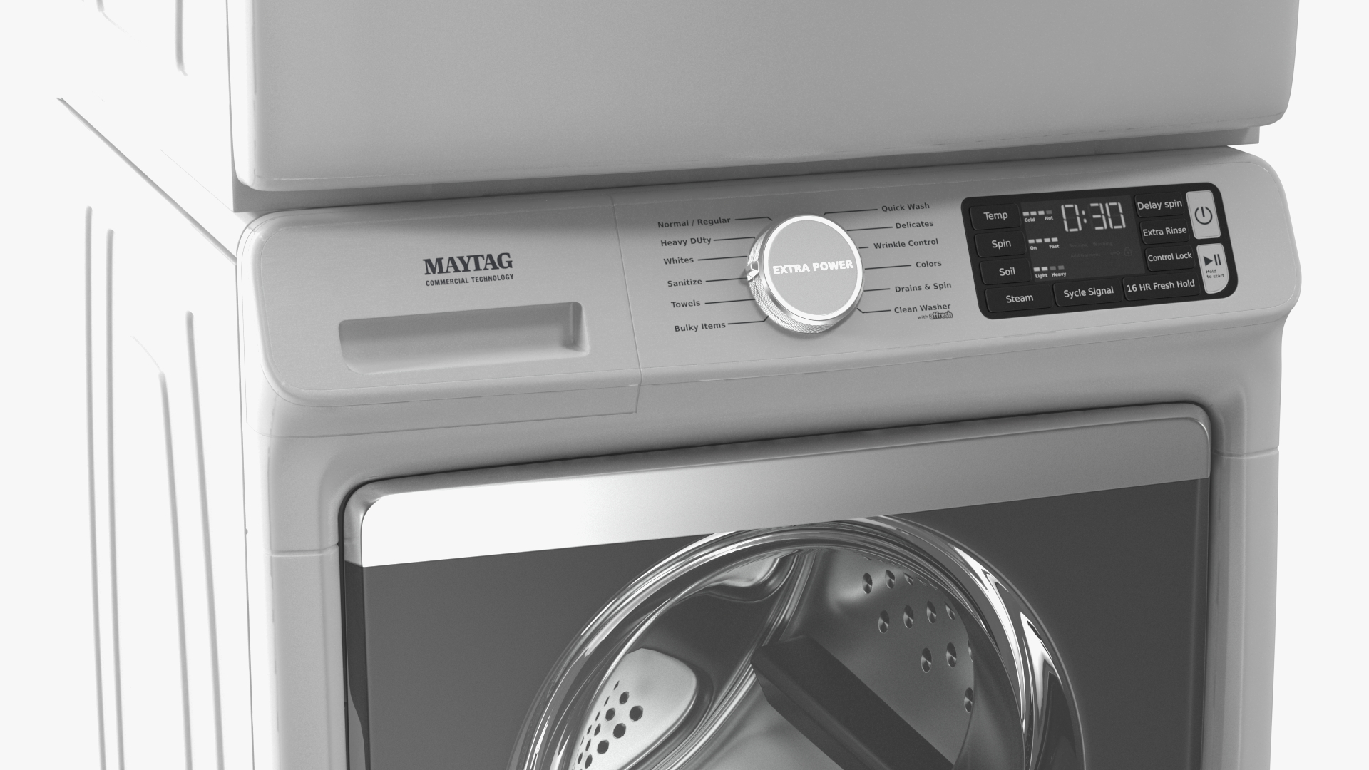 3D Maytag Washer and Dryer Set White model
