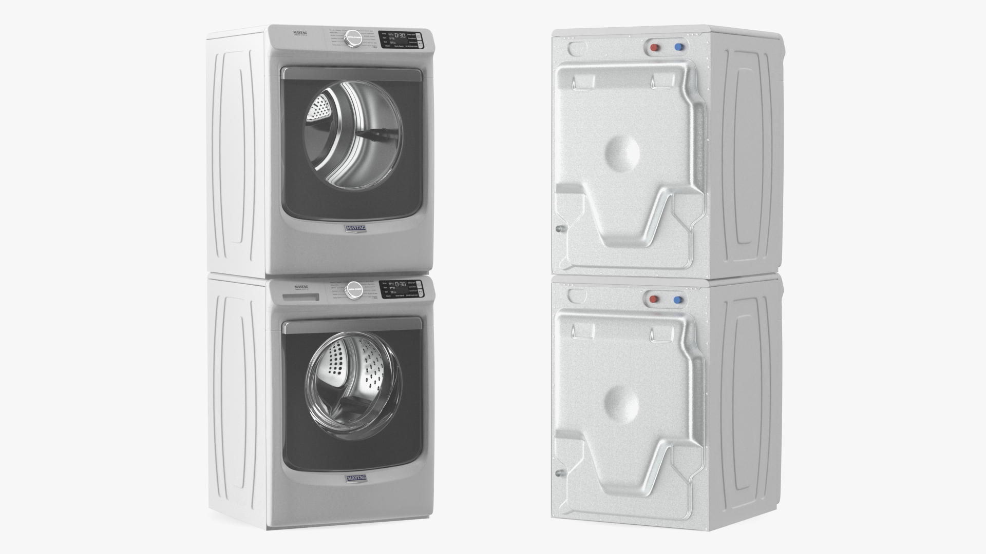 3D Maytag Washer and Dryer Set White model