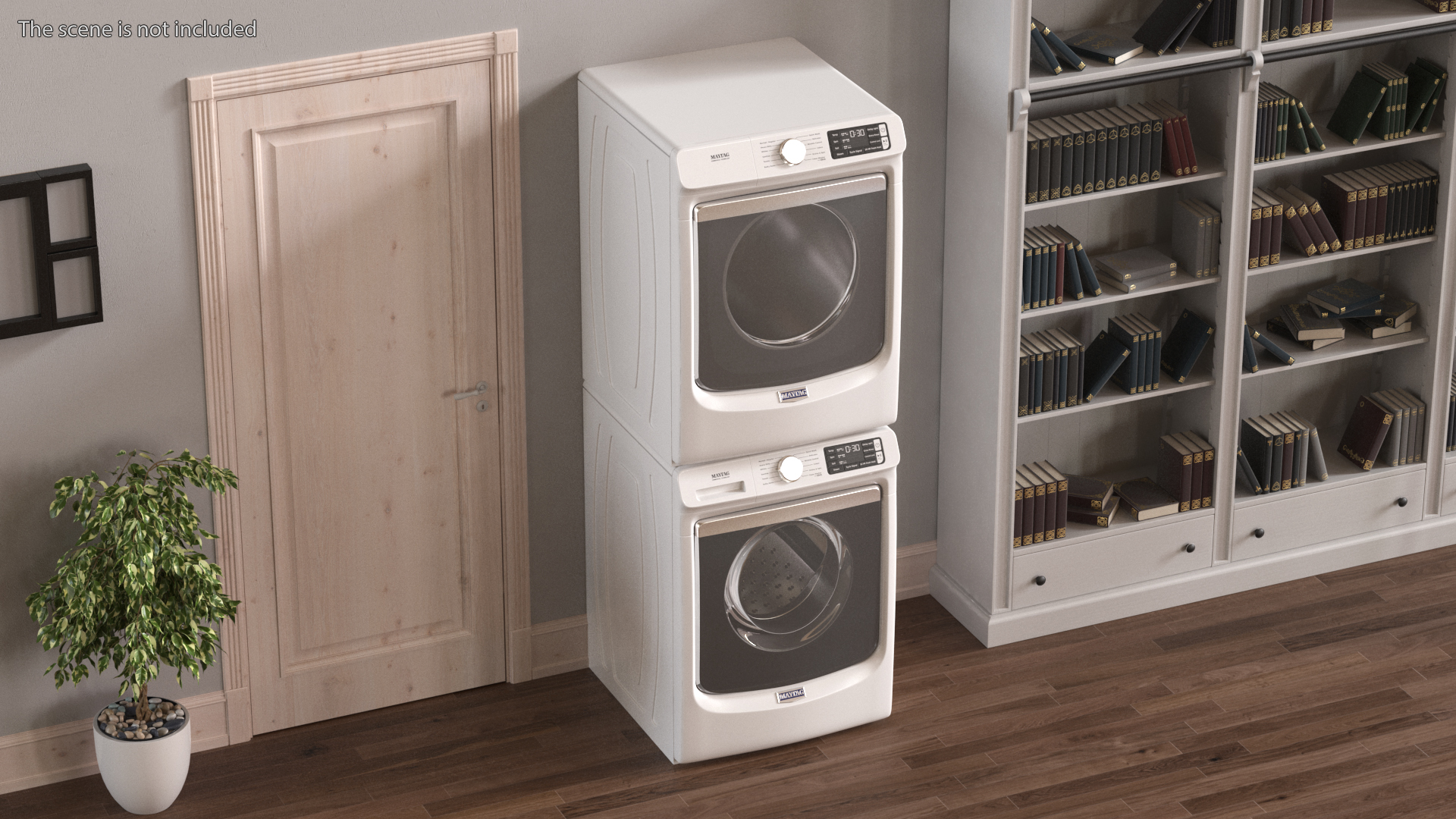 3D Maytag Washer and Dryer Set White model