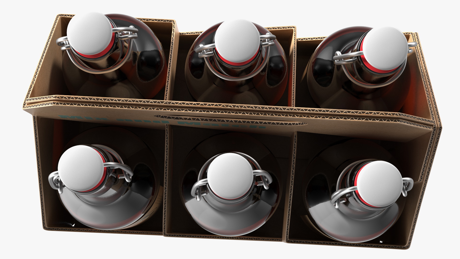 Cardboard Bottle Carrier With Beer 3D model