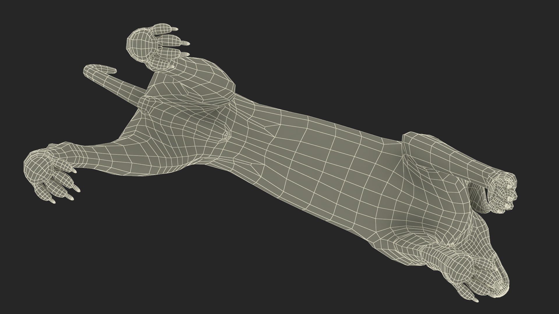 3D model Spotted Standing Dalmatian Dog