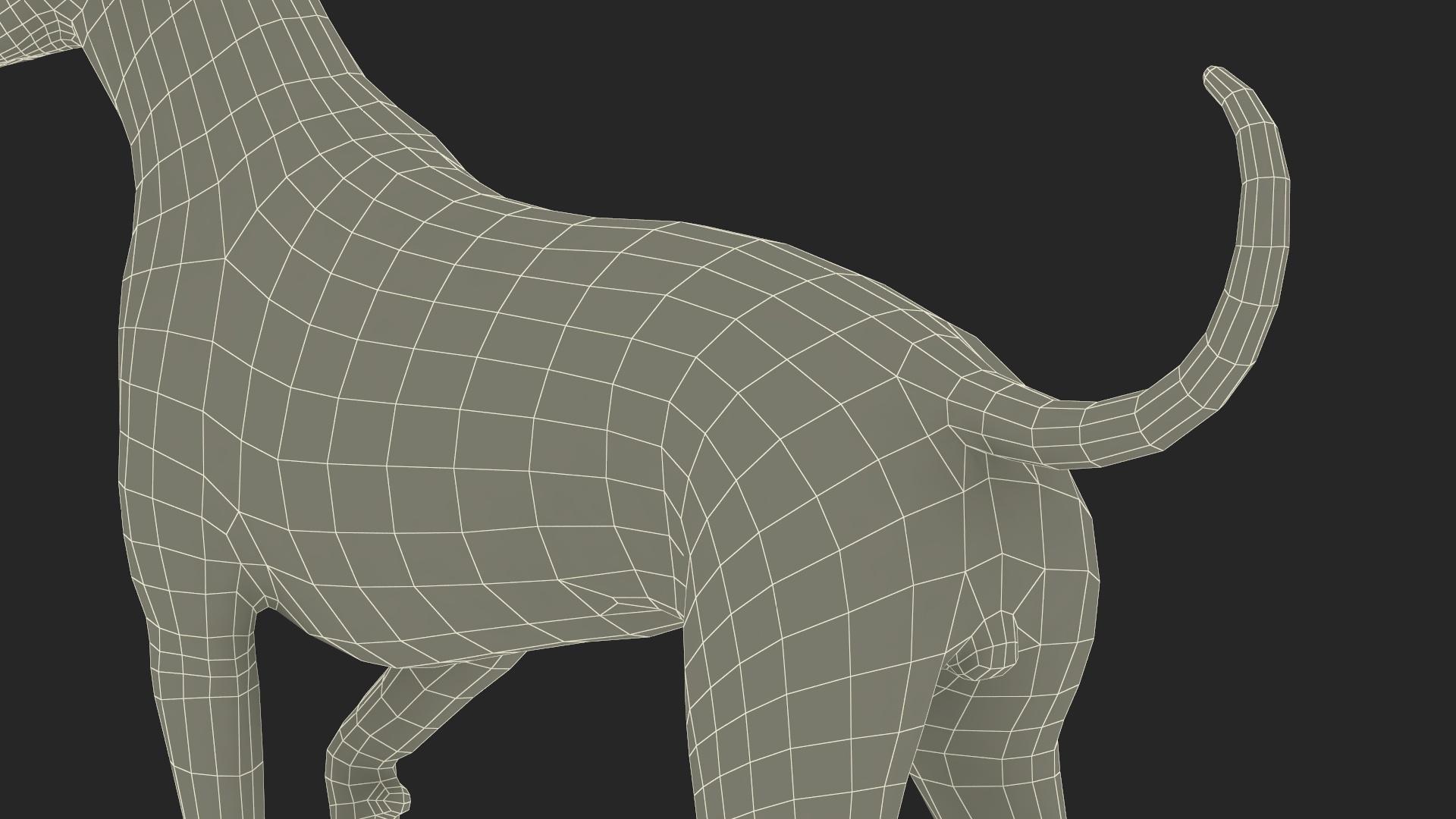 3D model Spotted Standing Dalmatian Dog