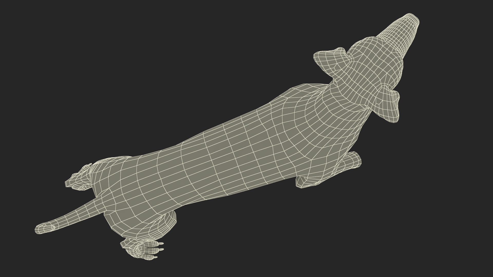 3D model Spotted Standing Dalmatian Dog
