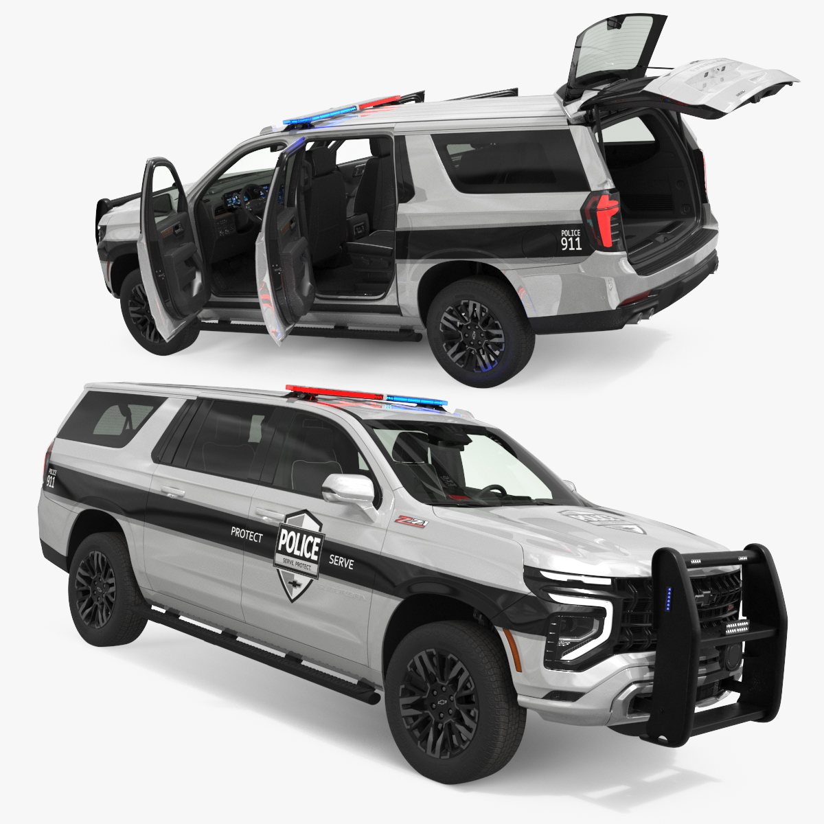 Patrol Command SUV Chevrolet Suburban 2025 3D model preview