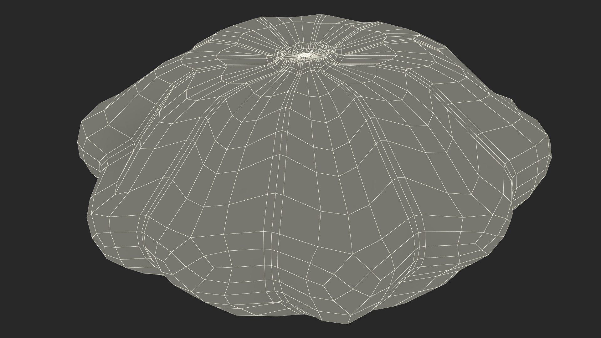 3D model Orange Color Bush Pumpkin