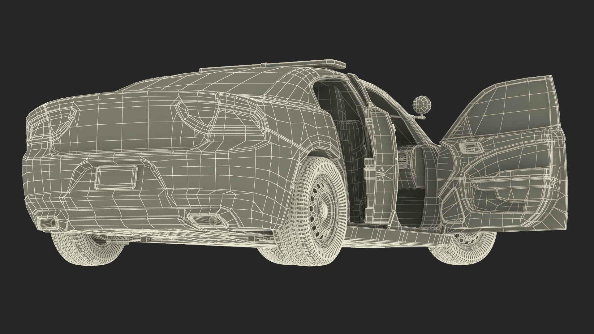 3D Police Car Rigged for Cinema 4D