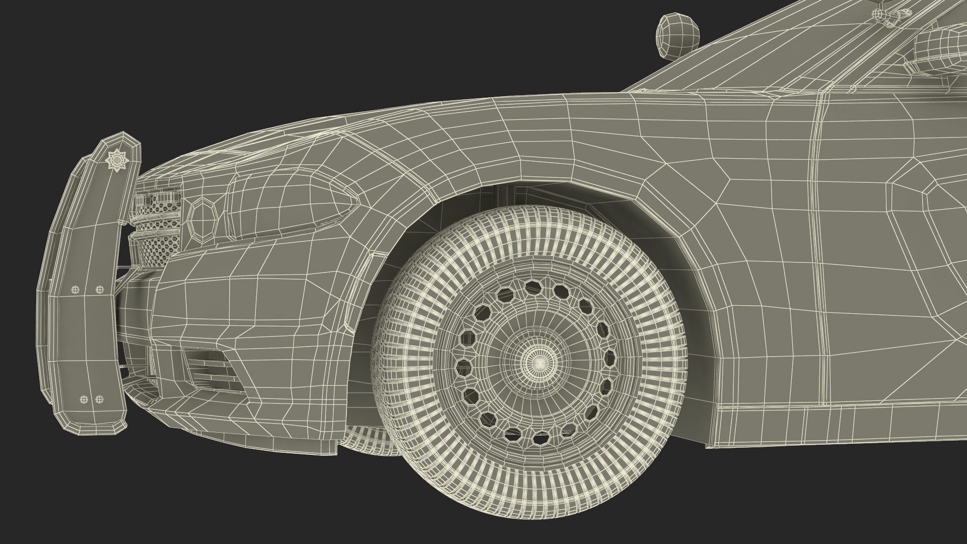 3D Police Car Rigged for Cinema 4D