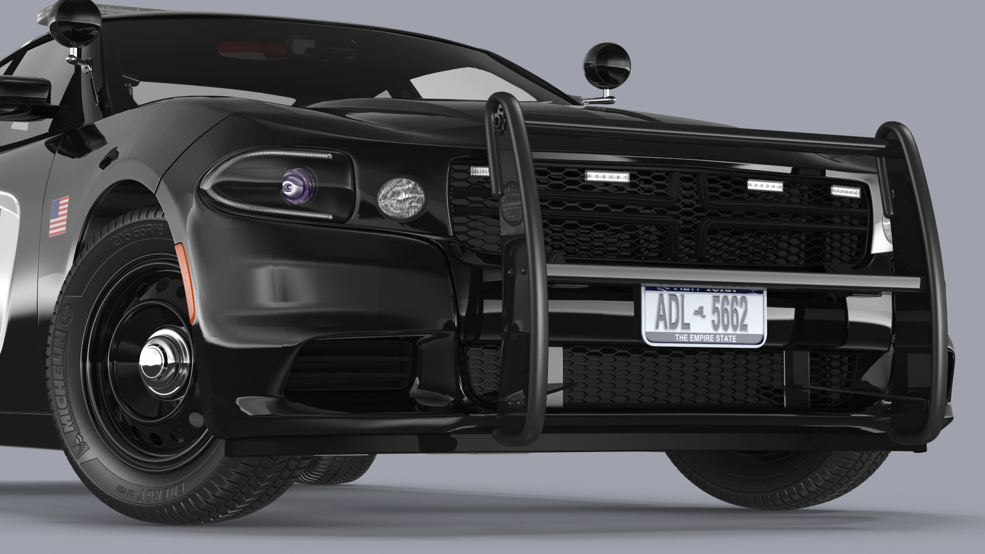 3D Police Car Rigged for Cinema 4D