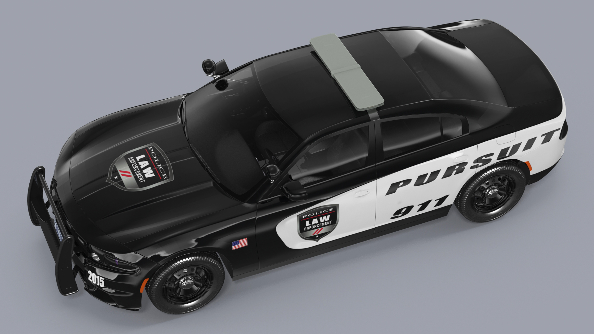 3D Police Car Rigged for Cinema 4D