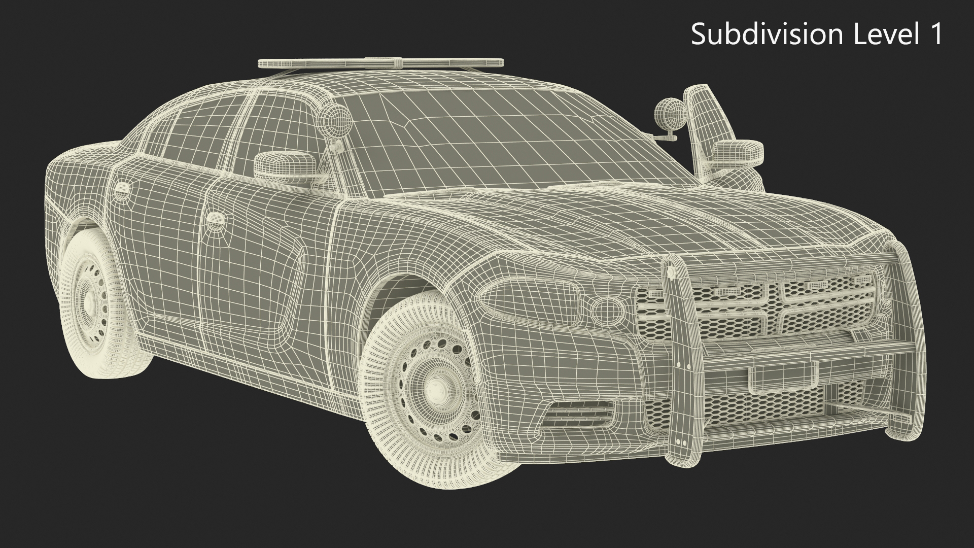 3D Police Car Rigged for Cinema 4D
