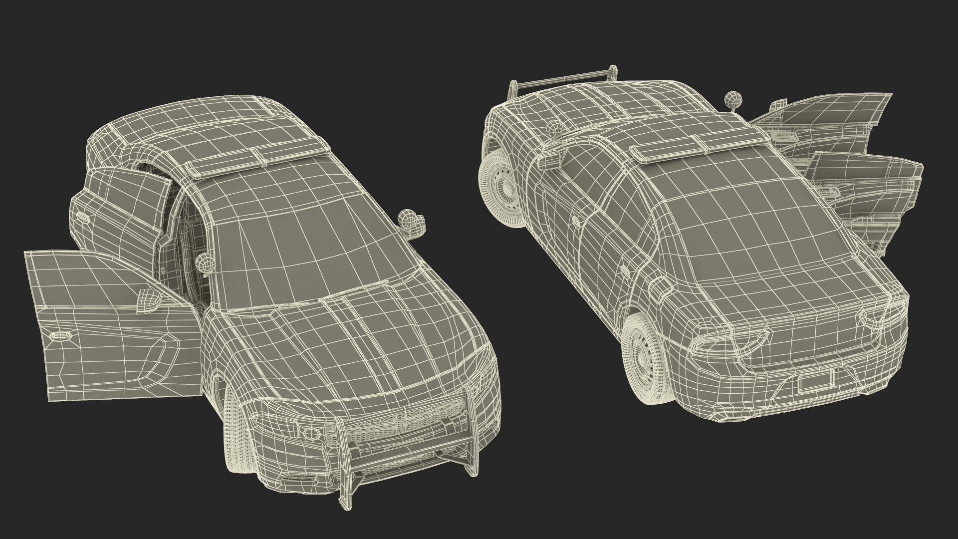 3D Police Car Rigged for Cinema 4D