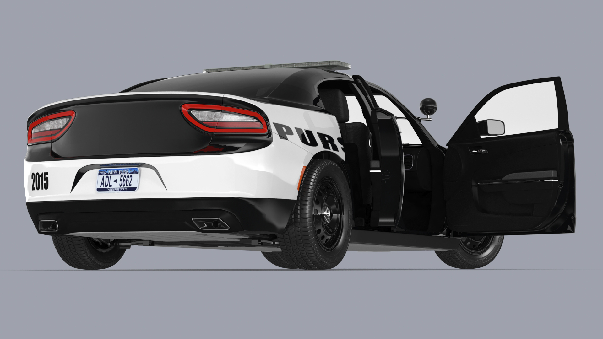 3D Police Car Rigged for Cinema 4D