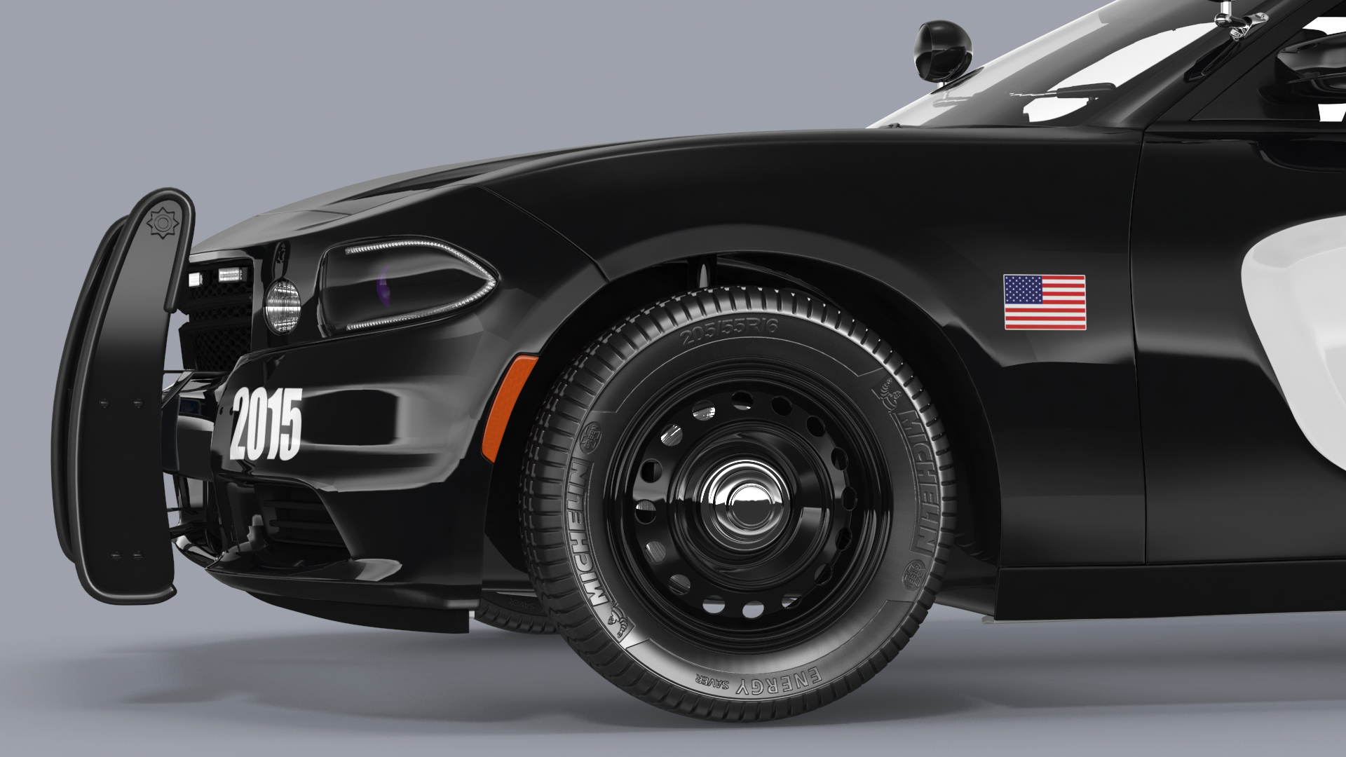 3D Police Car Rigged for Cinema 4D