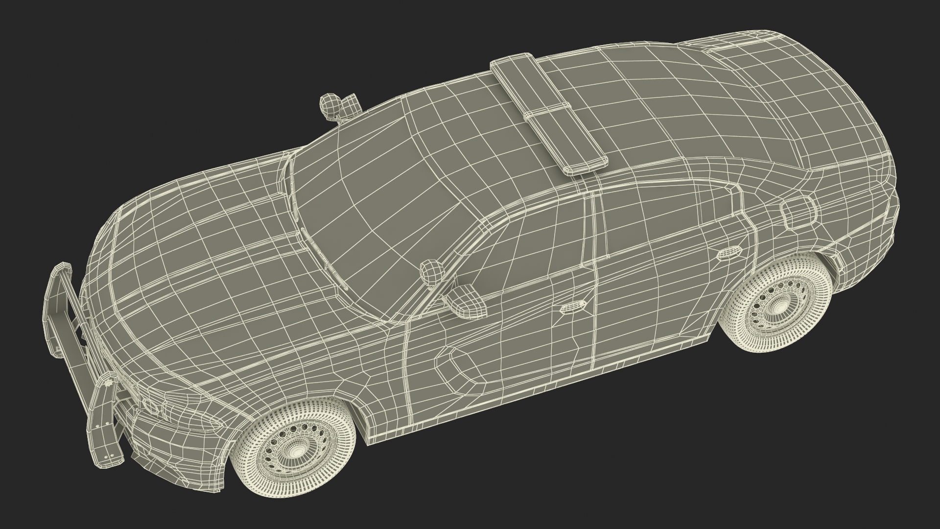 3D Police Car Rigged for Cinema 4D