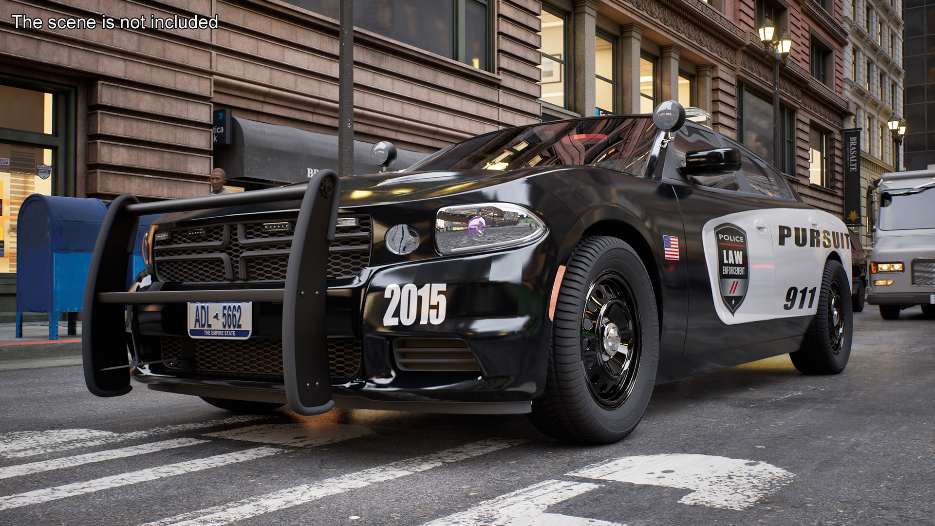 3D Police Car Rigged for Cinema 4D